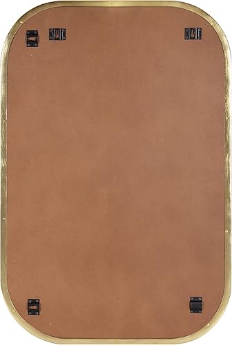 Miniatura 5 de Kate and Laurel Rollo - Espejo rectangular redondeado moderno, 20 x 30 pulgadas, plateado, espejo decorativo con marco de metal con esquinas de radio