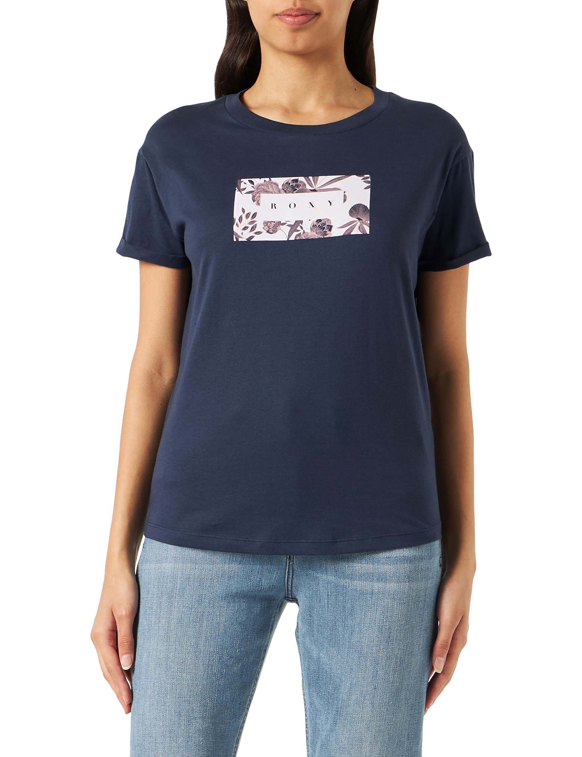 Roxy Camiseta de Manga Corta Sparkle Evening Flowers, Mujer