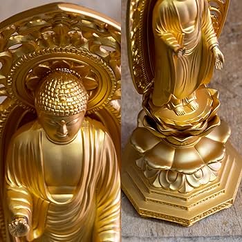釈迦如来 Amazon｜仏像 釈迦如来 19cm(金メッキ/24金) 仏師：牧田秀雲