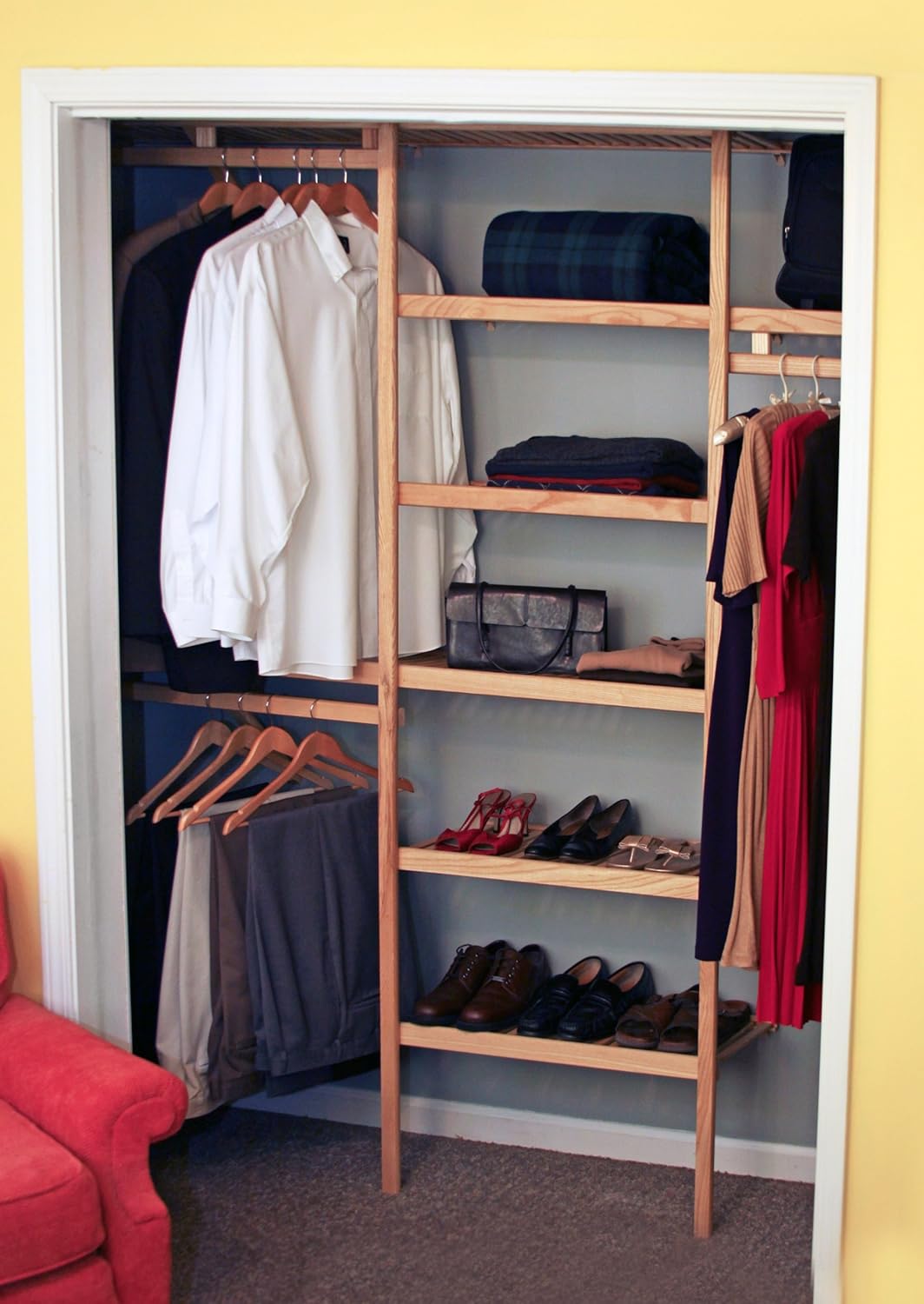 All Hardwood Closet Shelving Kit (Walnut) Amazon.ca Home