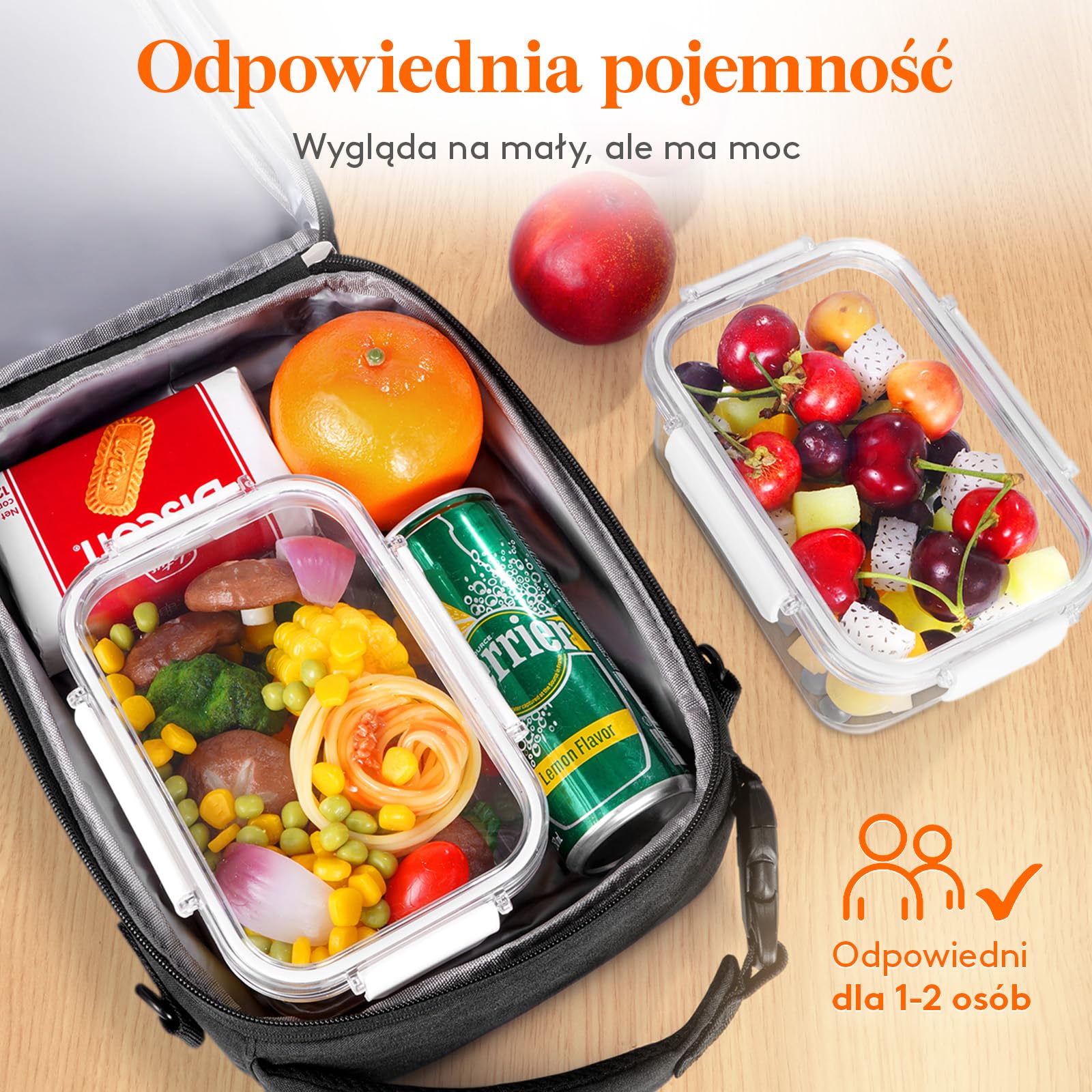 Lifewit Rozszerzalna torba na lunch, przenośna torba chłodząca, mała, z szelkami i 2 opakowaniami lodowymi, izolowana torba na lunch dla kobiet i mężczyzn, torba chłodząca do pracy, szkoły, 8,2 l