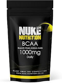 Nuke Nutrition BCAA Capsules | 60 Capsules 1000mg | Advanced Essential Amino Acids Supplement to Build Lean Muscle | Boost Recovery, Muscle Building & Growth | Leucine, Isoleucine & Valine | Vegan