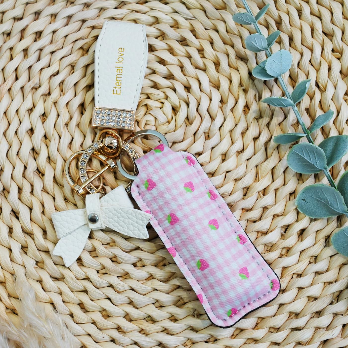 Cute Chapstick Holder Keychain for Women – Lip Balm & Lip Gloss Holder Keychain Accessories Gift, Purse Charm Clip - Image 4