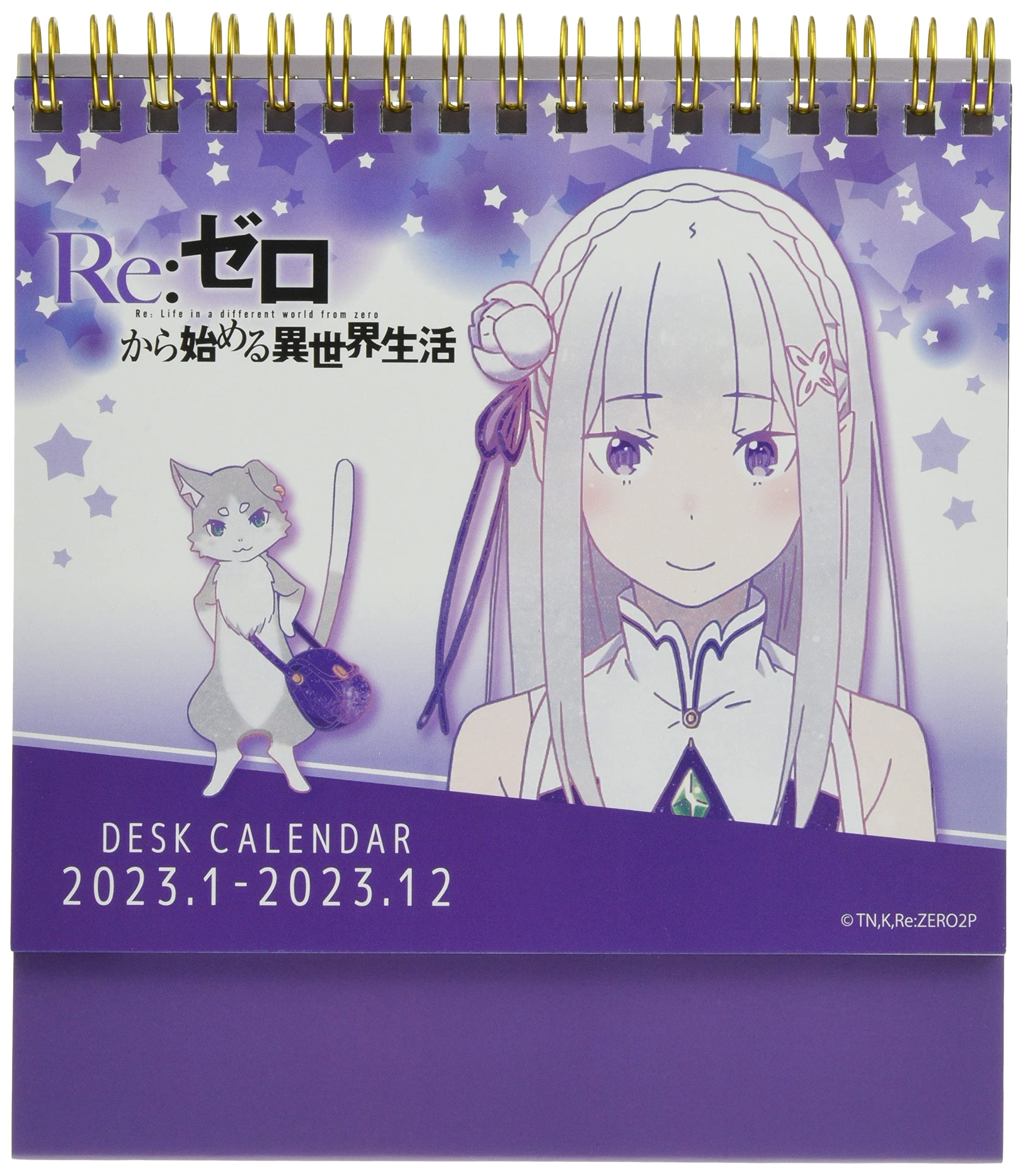 GRANUP Re:ゼロから始める異世界生活 デスクカレンダー2023 約H145×W130×W65mm 紙 スチール製