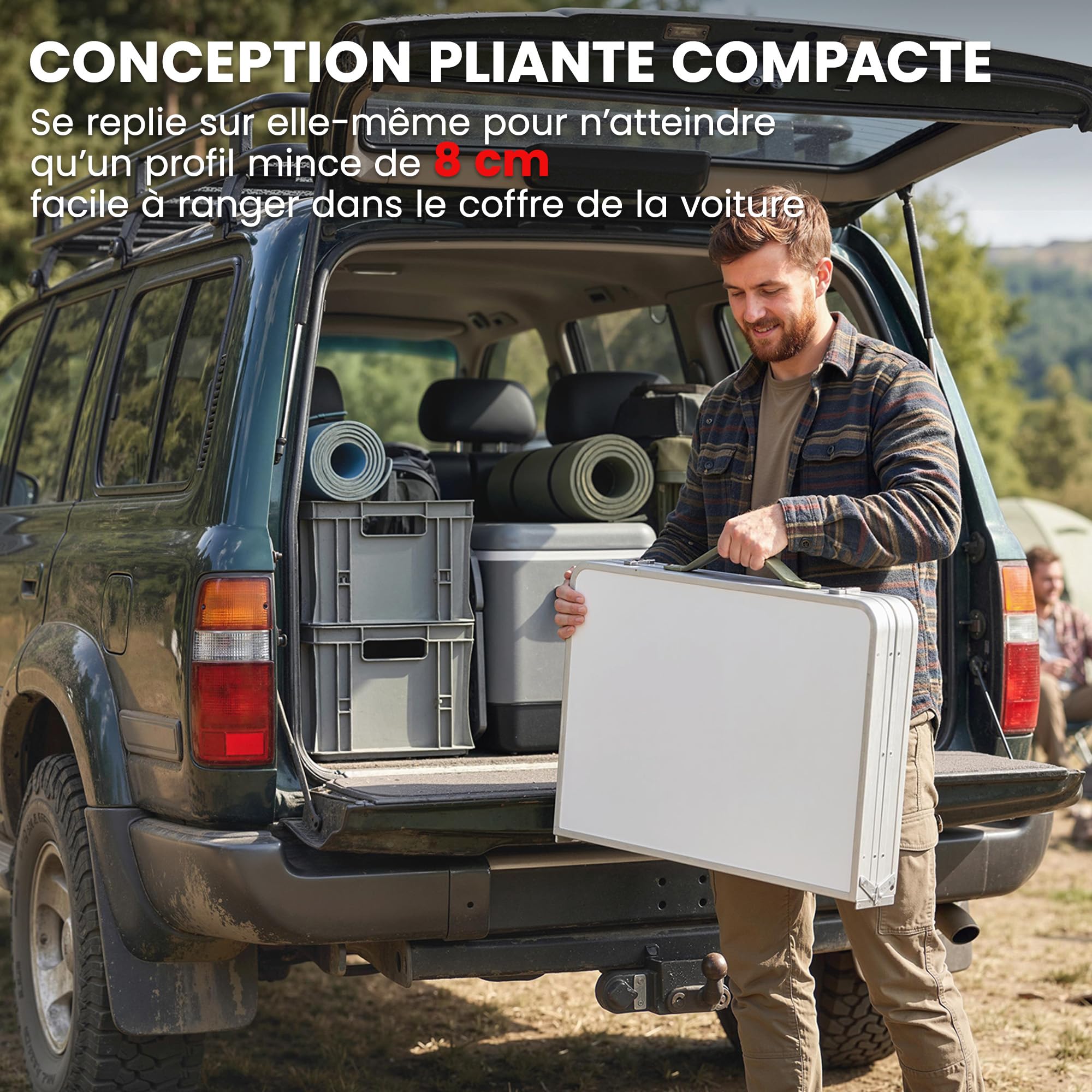 Outsunny Armoire de Camping Pliante en Aluminium, Cuisine de Camping Portable avec Rangement pour Pique-Nique, Barbecue, Extérieur, 120x47x70cm, Argent