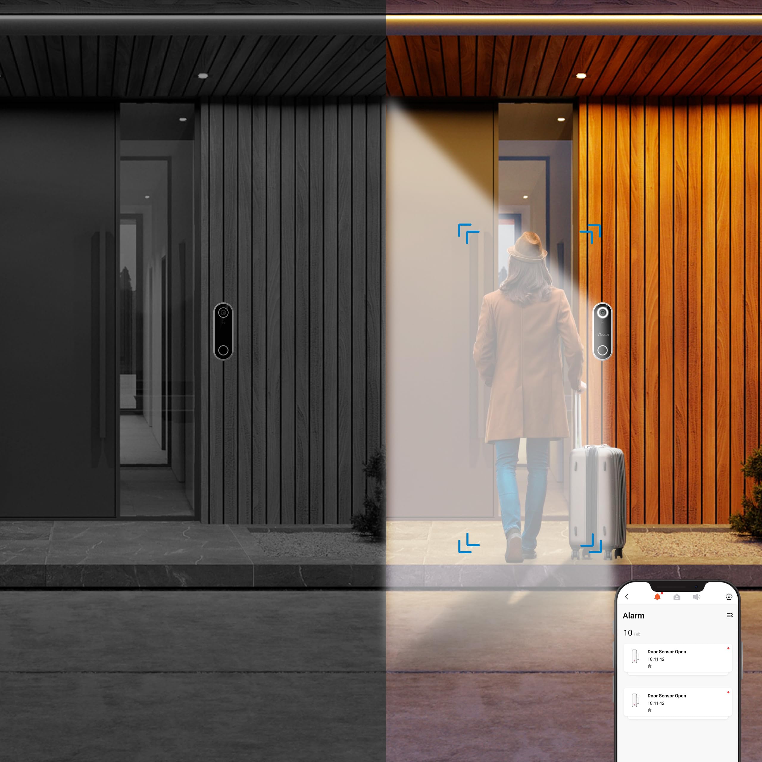 Nikkei BELL4 - Smart Video Deurbel Met Full HD Camera, Bewegingsdetectie En Nachtzicht Inclusief Gong Nikkei Smart App