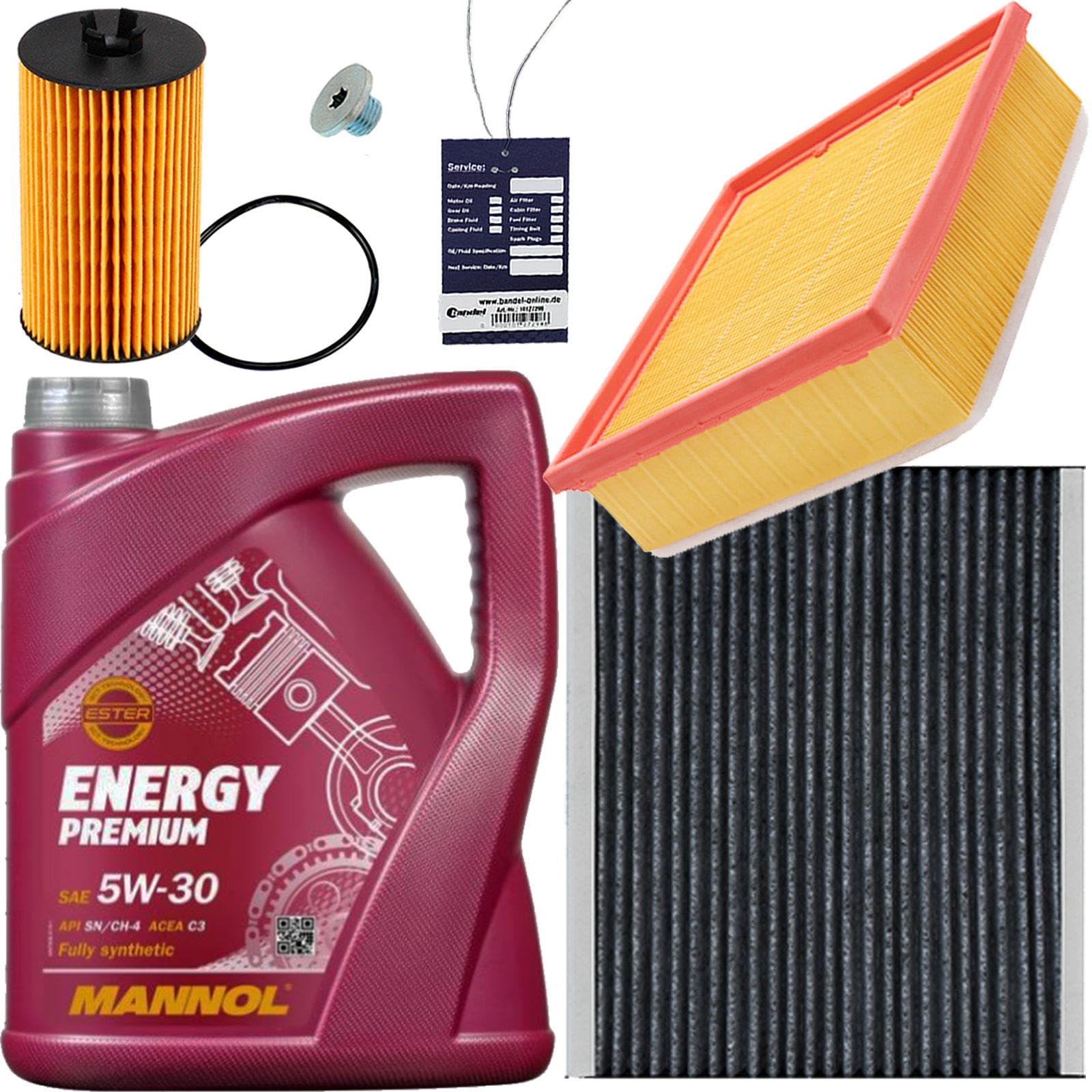 Filter-Set Inspektionskit + 5L Mannol 5W30 Motor-Öl | 90-180038010,( OX401 D)+SB2243+SAK204+5W30+Schr Kompatibel mit Corsa D (S07),Corsa D Kasten/schrägheck (S07),Corsa E (X15),C