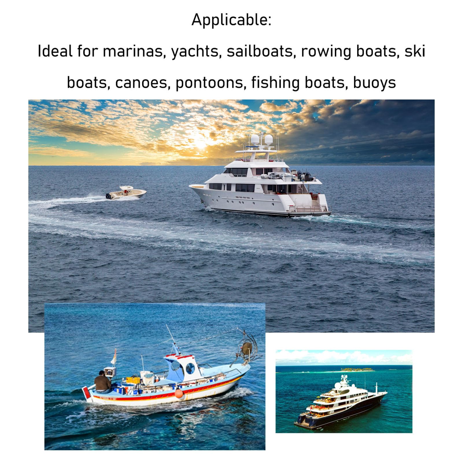 Lot de 4 Pare-Chocs de Bateau Gonflables Nervurés pour Yacht, Ponton, Bateaux de Pêche, Protection Marine, Ailes de Bateau avec Corde de 1,5 M, Aiguilles et Pompe, Ailes