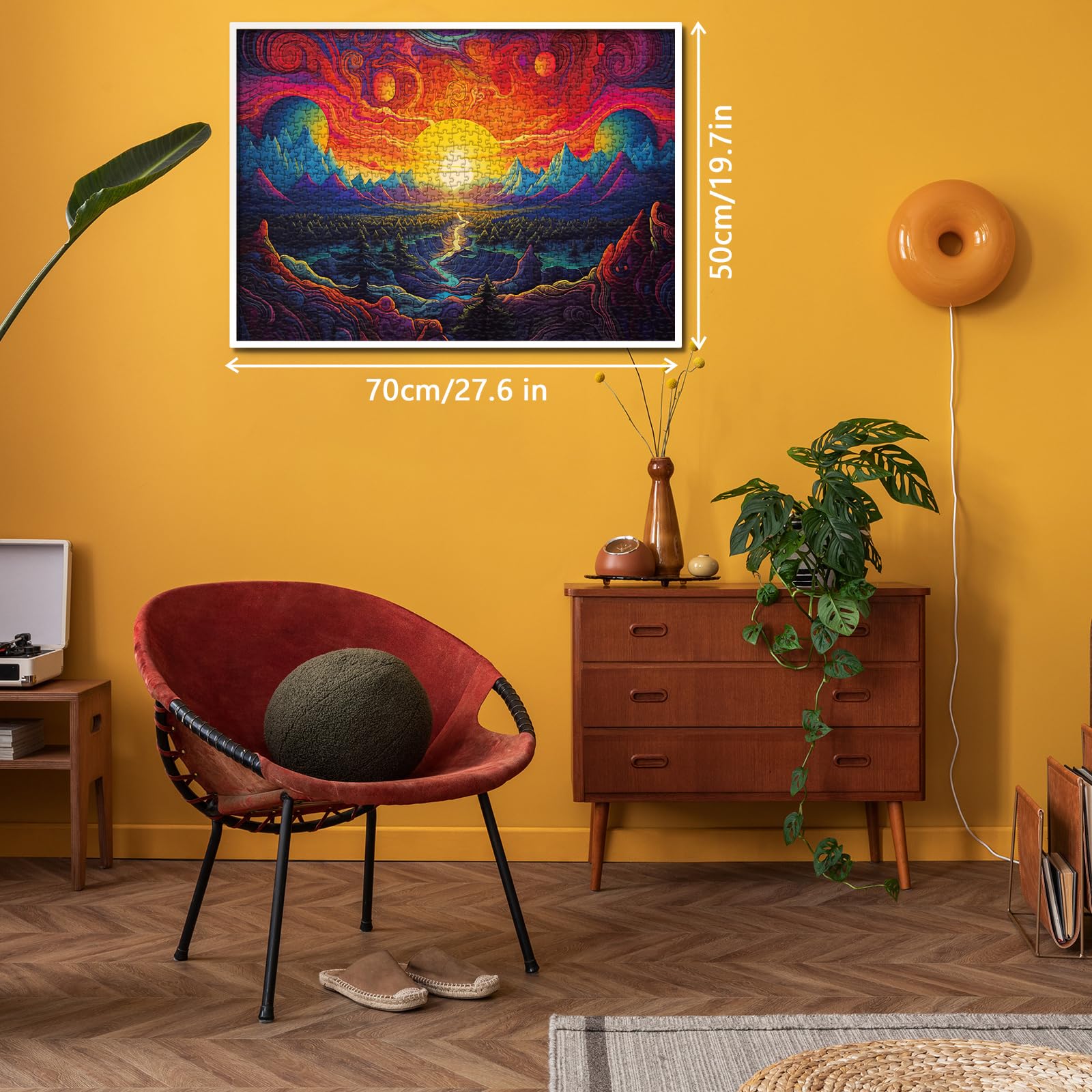 Mountain Landscape Puzzle 1000 Pieces for Adult, Nature Colorful Sunset Jigsaw Puzzle, Forest Tree Puzzle - Image 6