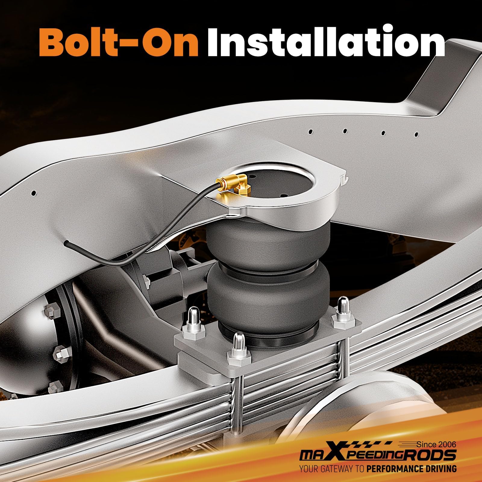 maXpeedingrods Kit de 2 Suspensions Pneumatiques + Compresseur 12V pour Fiat Ducato, pour Citroën Relay, pour Peugeot Boxer