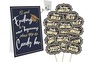 Graduation Candy Bar Labels - 17 Piece Kit for Candy Buffet and Table Decor