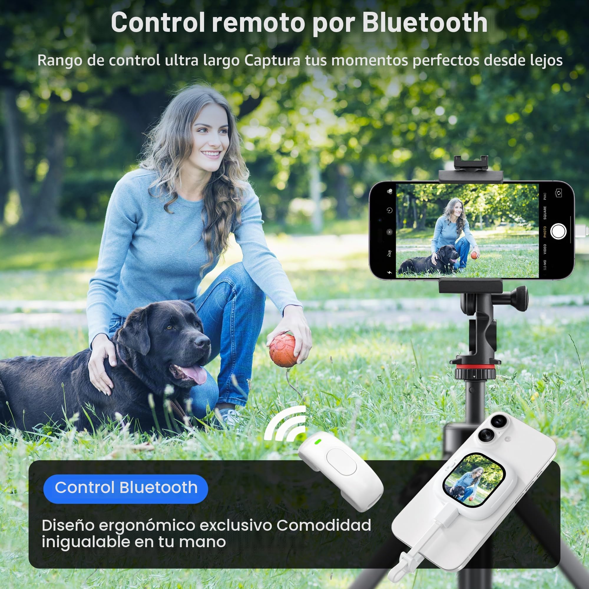 Vlogmate Mini Vlog Selfie Monitor Pantalla, Soporte de teléfono Clip Mount para la cámara trasera Selfies/Vlogging/Live/TikTok