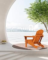 Vista 2 de SERWALL - Silla plegable Adirondack para patio, jardín, exterior, resistente a la intemperie, sillas para hoguera, color naranja