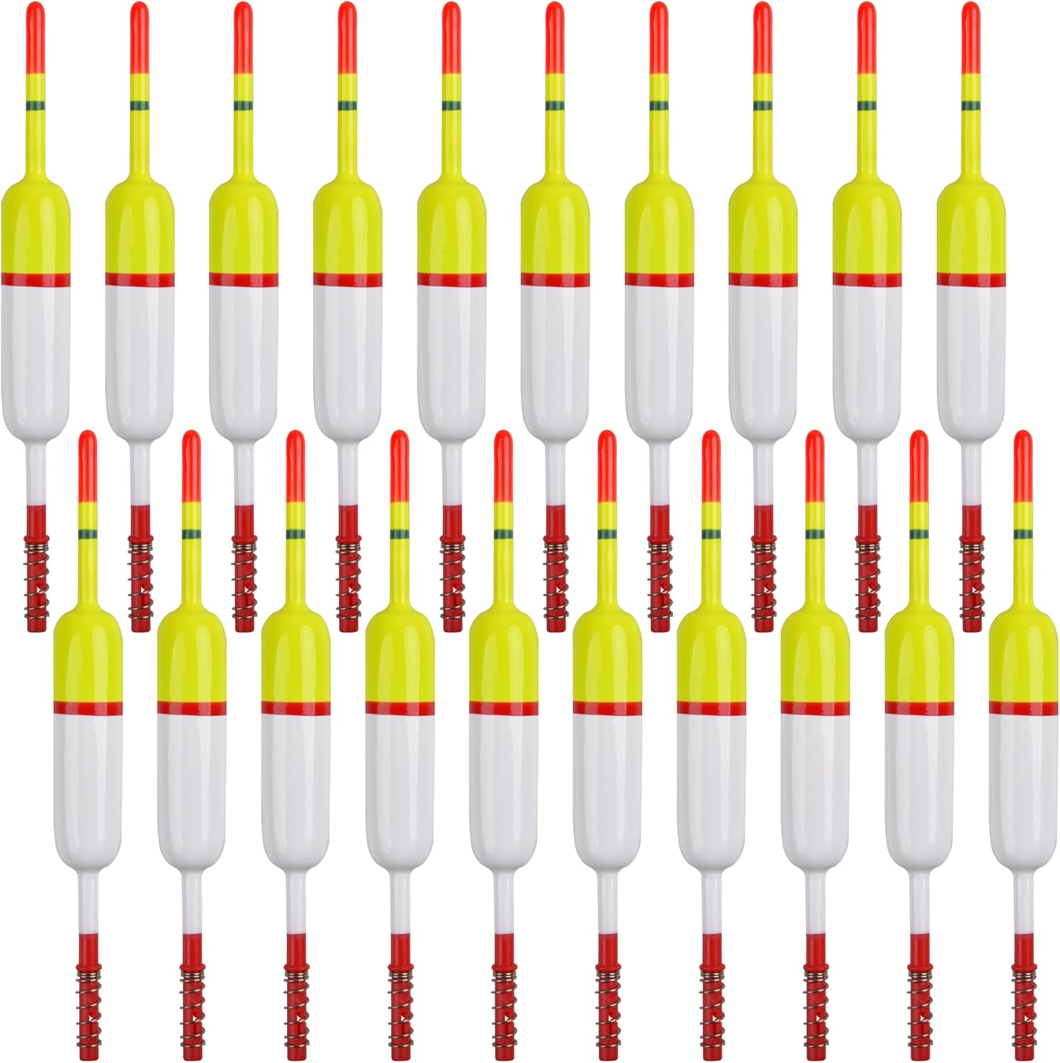 SILANON Slip Bobbers Fishing Floats and Bobbers Balsa Wood Slip Bobbers Floats Spring Bobbers for Crappie Catfish Trout Panfish Walleyes Fishing Bobbers 10pcs