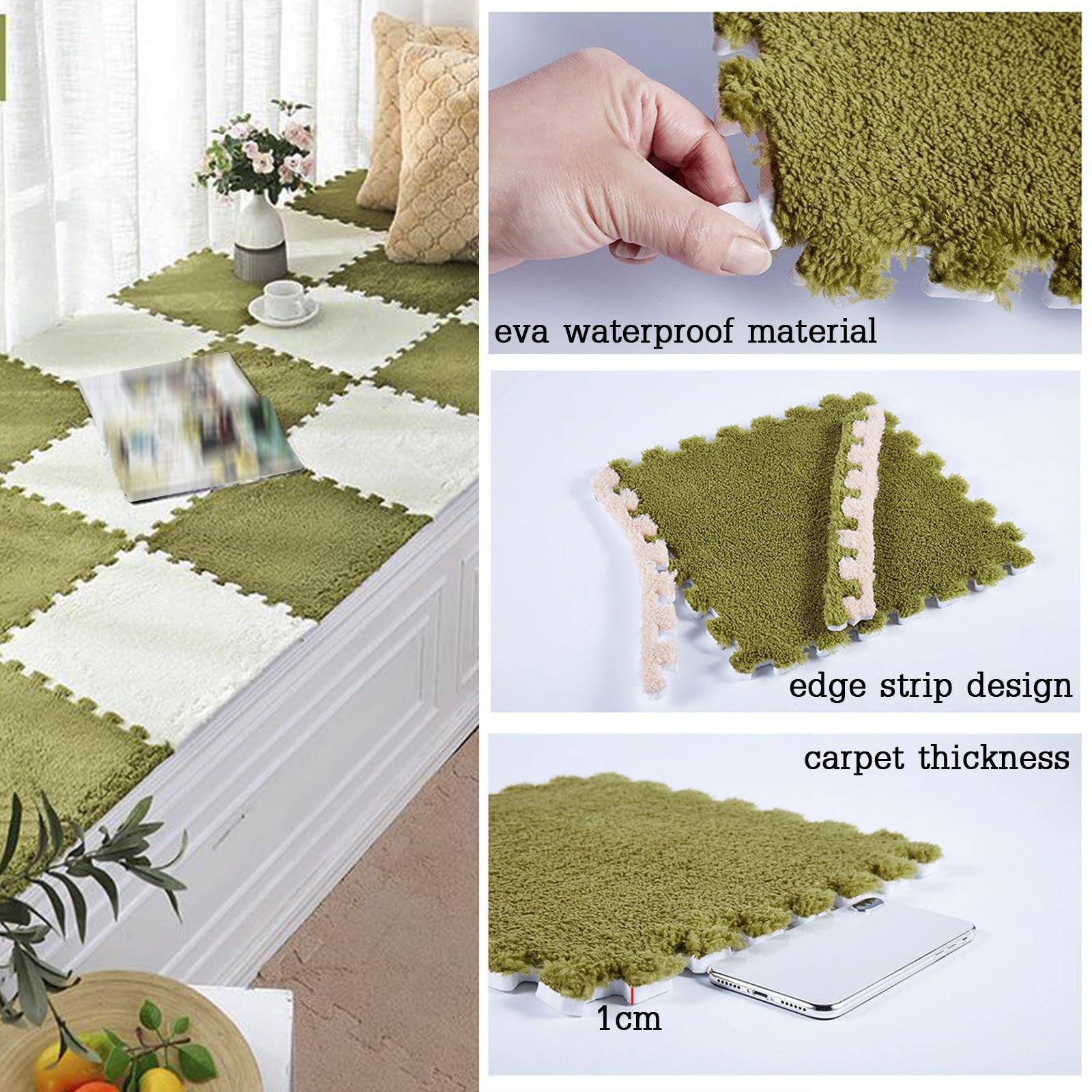 Alfombra Grande Barata Para Sala De Estar - Suave Y Peluda De 5 Cm, Económica Y Moderna, Antideslizante (Varios Colores)