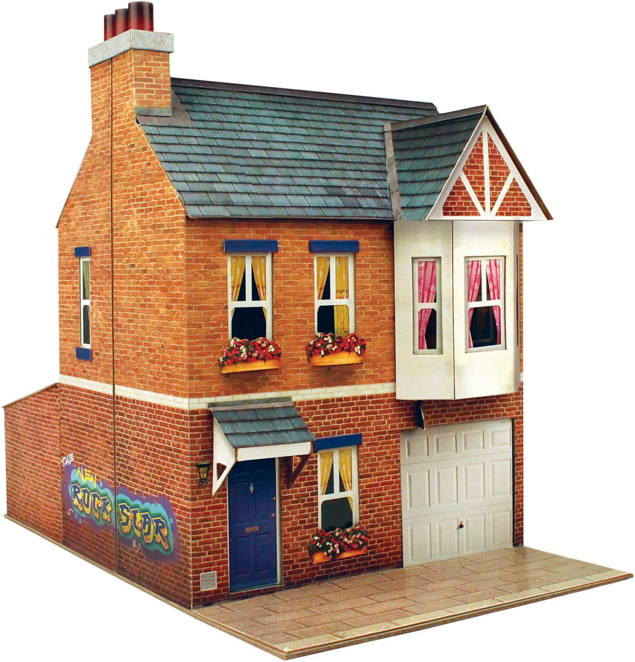 Row House Cardboard Model Making Kit 1:43 Scale (7mm) O Gauge