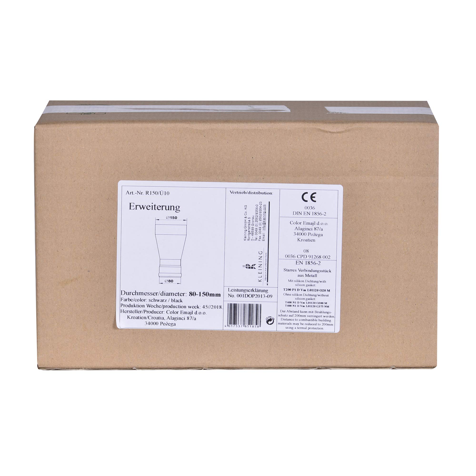 Raccordo Per Tubi Fumari FIREFIX - Estensione 80mm A 120mm, Vernice Nera - Foto 8