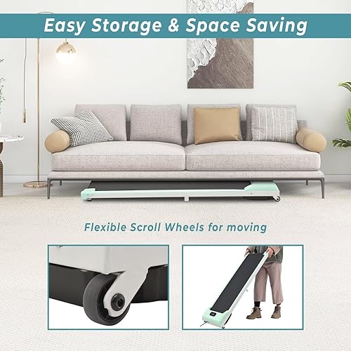 Miniatura 3 de Merax - Caminadora de escritorio portátil para debajo del escritorio, 2.5 HP Walkstation sin instalación, control remoto, máquina de correr,