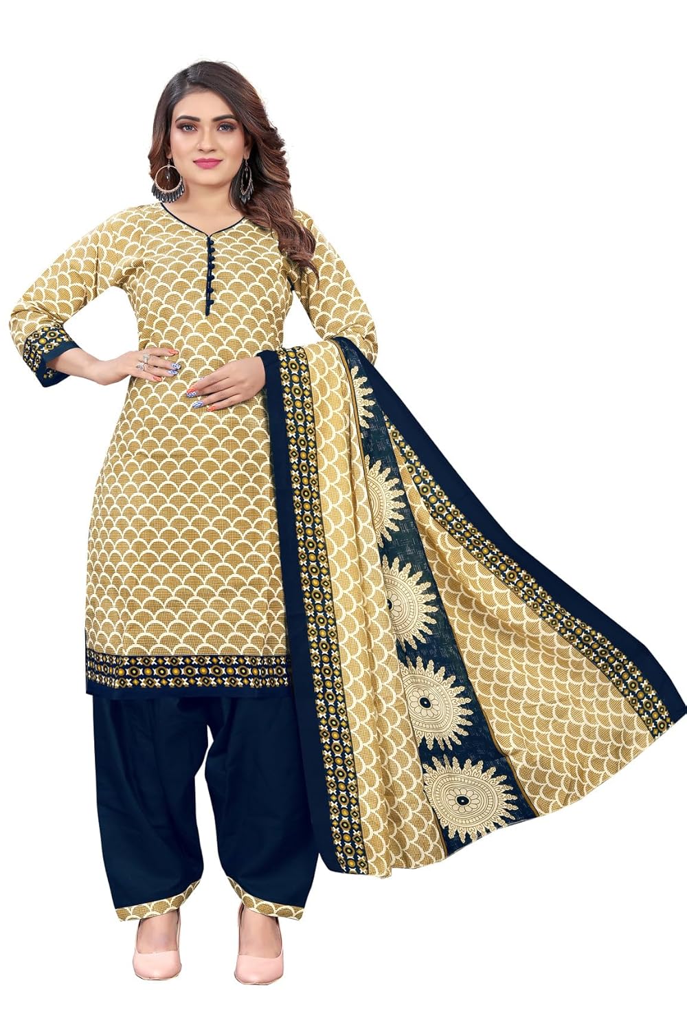 Rajnandini Women Cotton Printed Readymade Patiala Salwar Suit (Ready To Wear-Pdprw1006-P) Rajnandini Women Cotton Printed Readymade Patiala Salwar Suit (Ready To Wear-Pdprw1006-P)