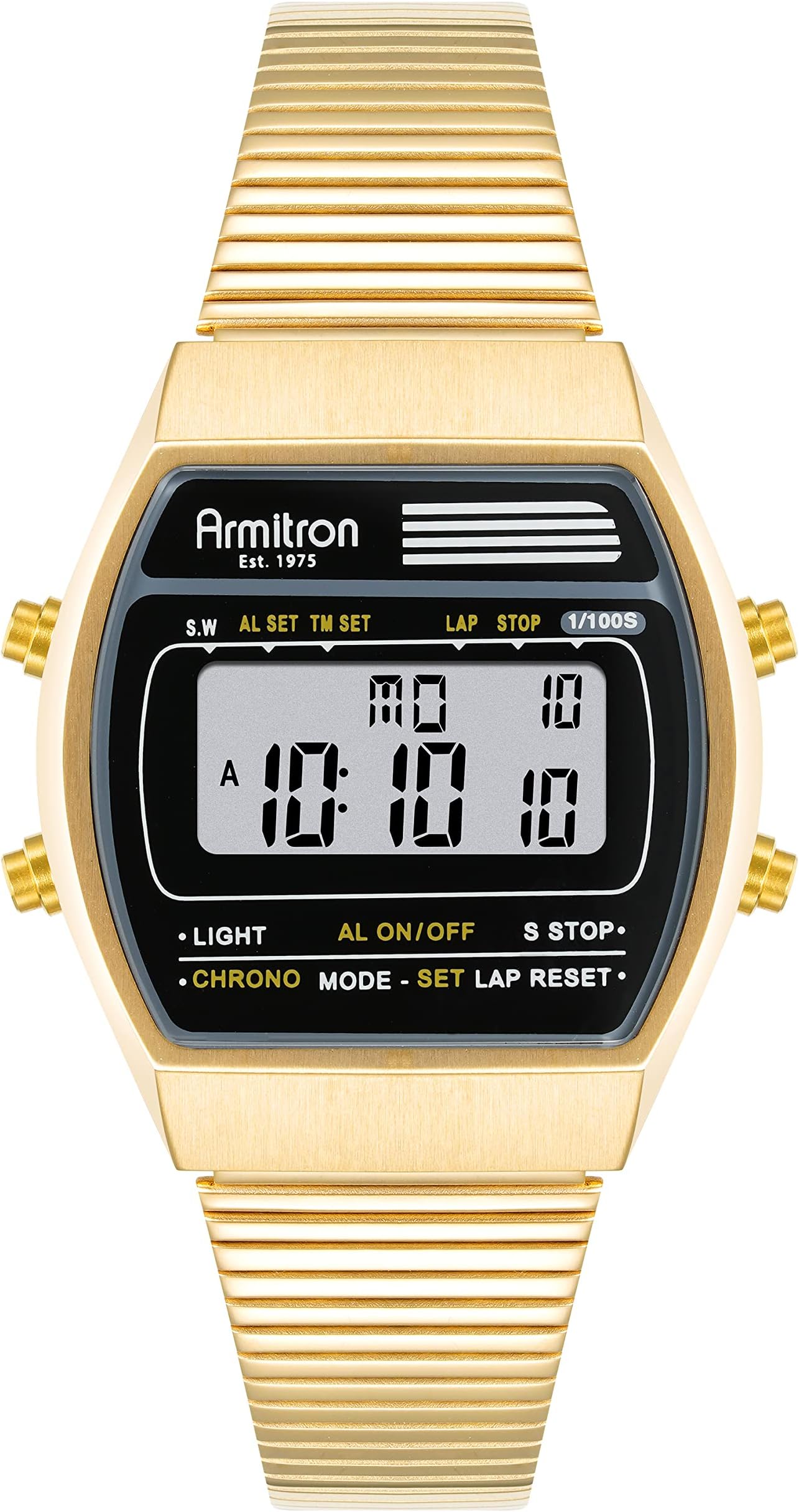 Retro Men's Digital Chronograph Bracelet Watch, 40/8487