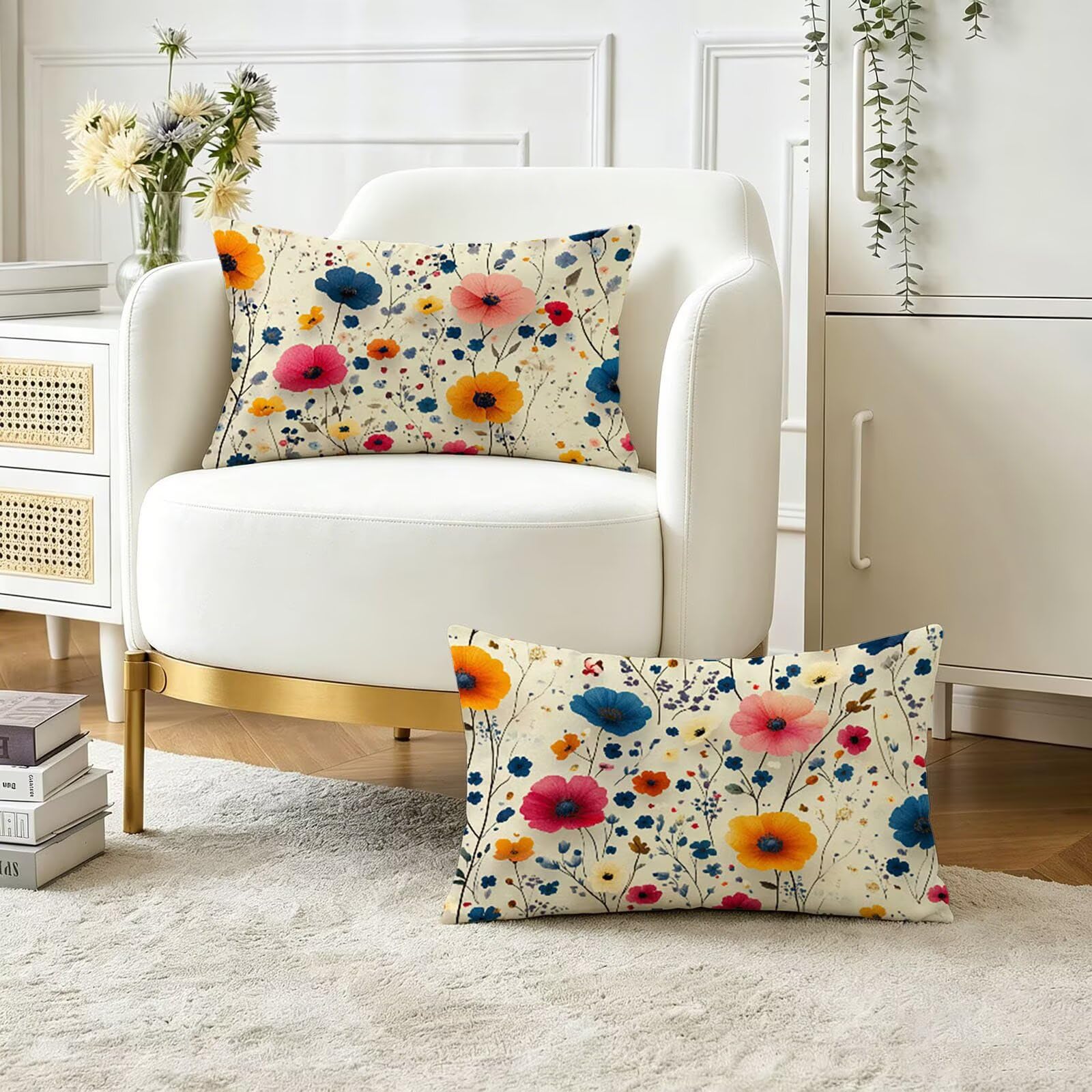 Housse de coussin en velours 40x60 cm décorative et haut de gamme O-3156