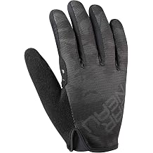 Louis Garneau, Men's Ditch Lightweight, Full Finger Mountain Bike MTB Gloves, Black, Medium