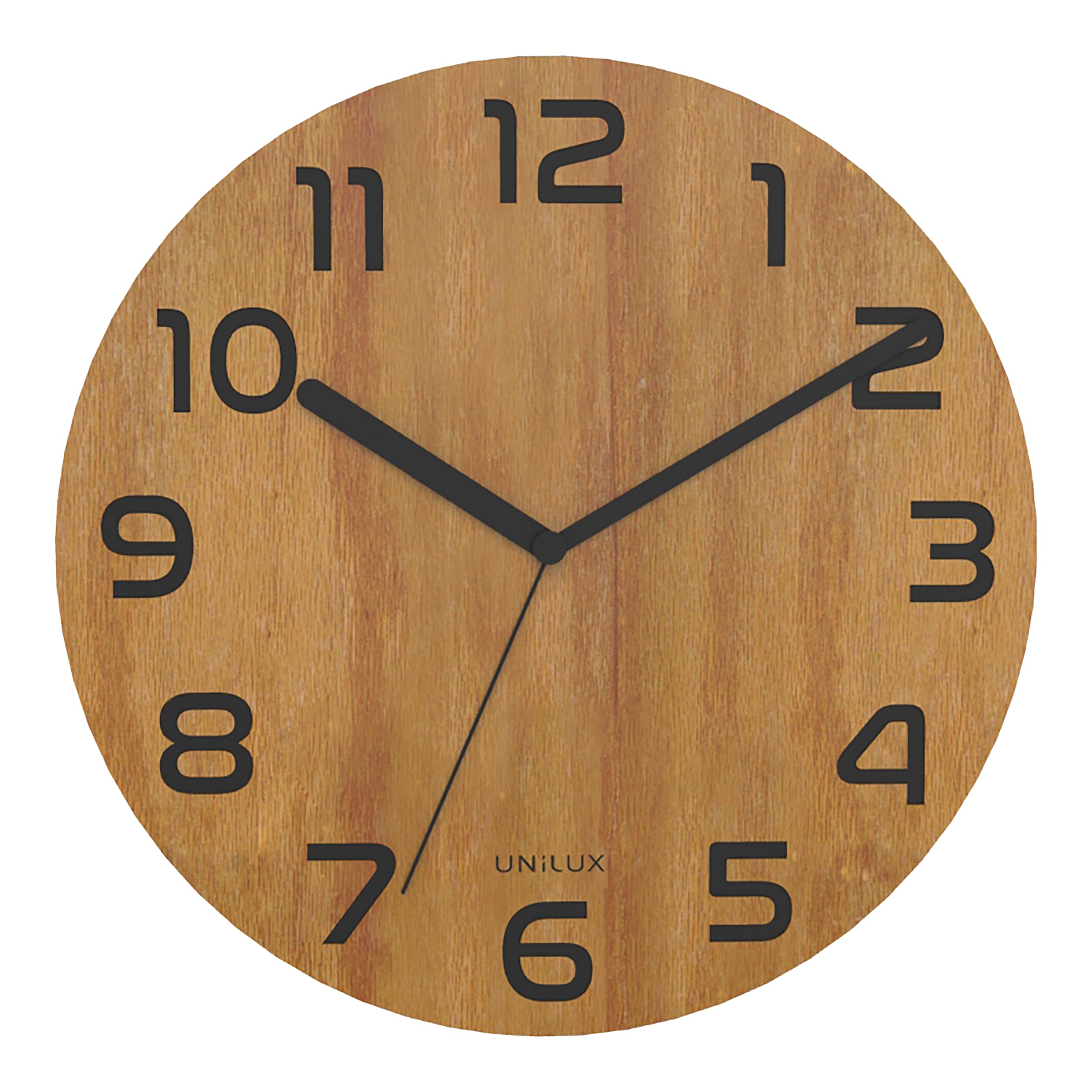 Unilux Bamboo Bali Palma Modern Wall Clock Dial 30 Cm No Ticking