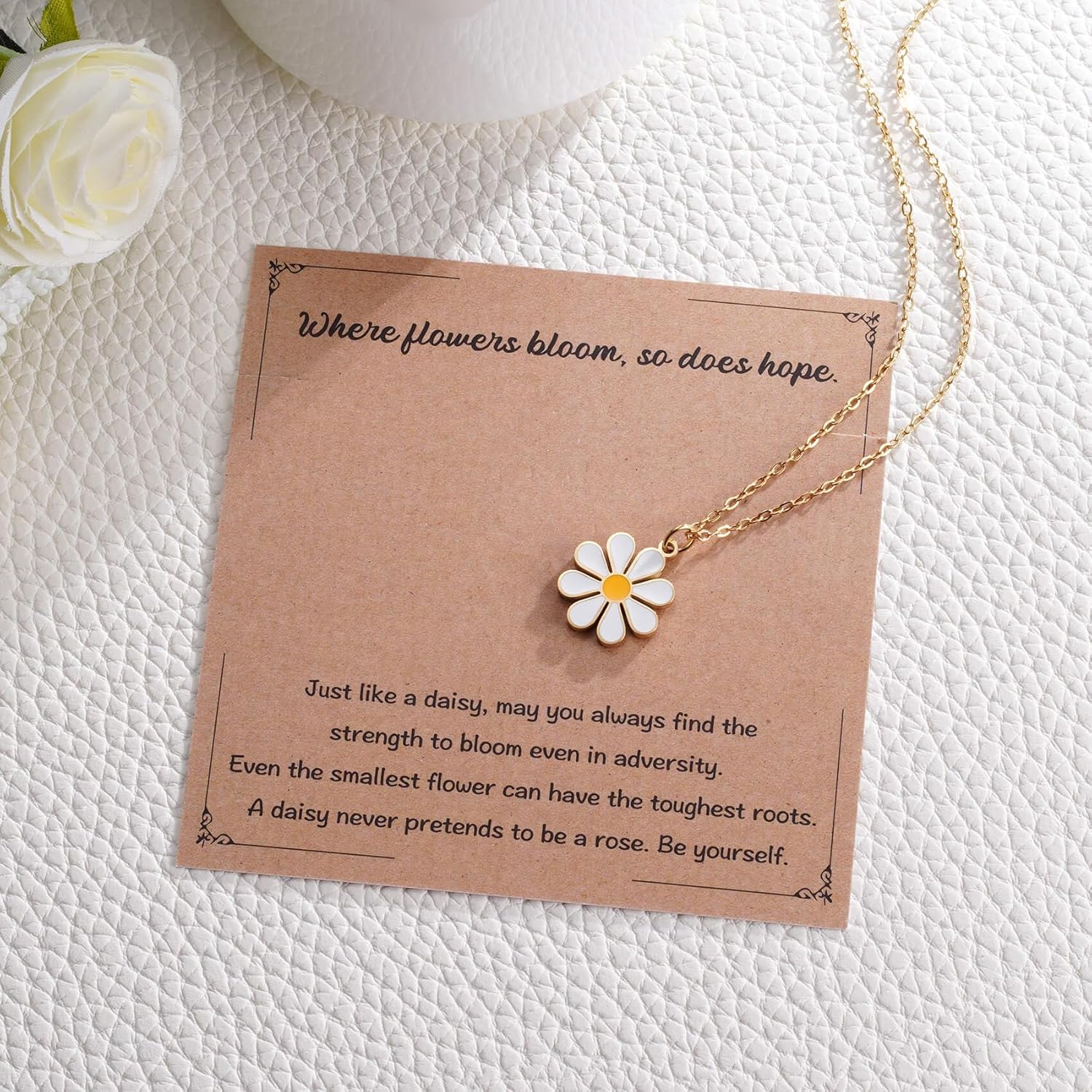 MIXJOY Daisy Flower Choker Necklace for Women, Female's Birthday Gift - Image 7