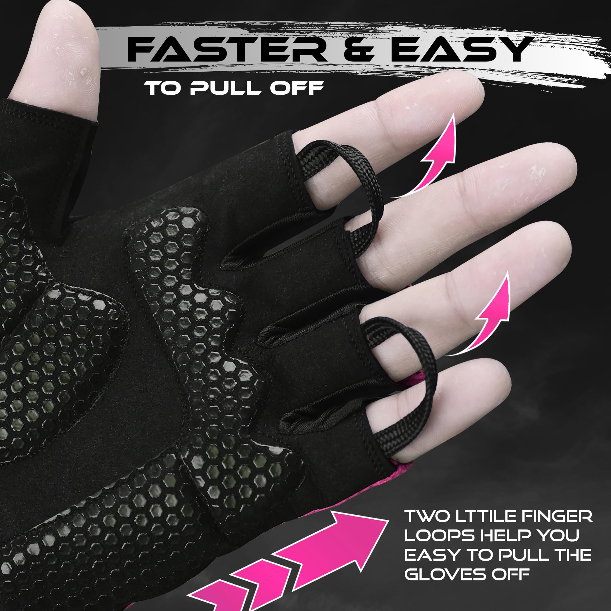 BEAST RAGE Gants de Cyclisme à demi-Doigts pour Hommes et Femmes, Gants vélo rembourrés Respirants Antidérapants, Gants de vélo de Route VTT Absorbant