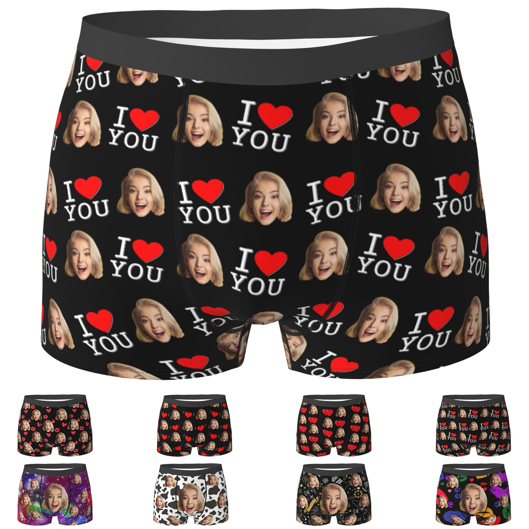 Custom Boxers With Face Personalized Boxers For Men Custom Underwear Customized Boxers Couples Underwear