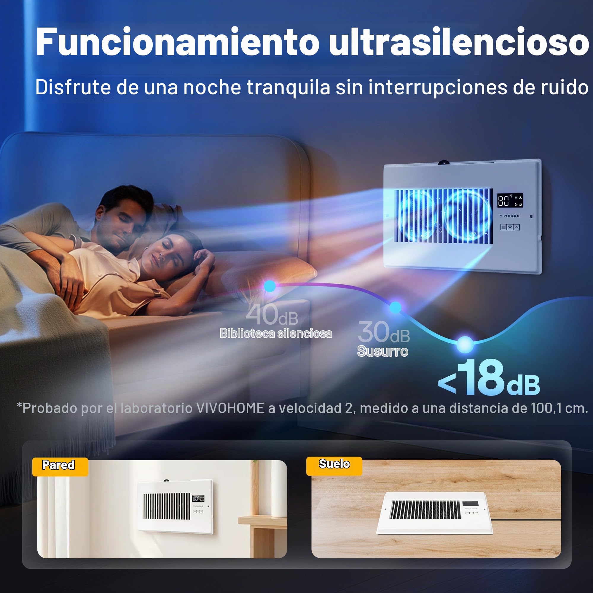 VIVOHOME Quiet Register Booster Ventilador con apertura de 6 x 10 pulgadas, termostato inteligente, control de 10 velocidades, malla extraíble a prueba de polvo y bloqueador de registro, color blanco