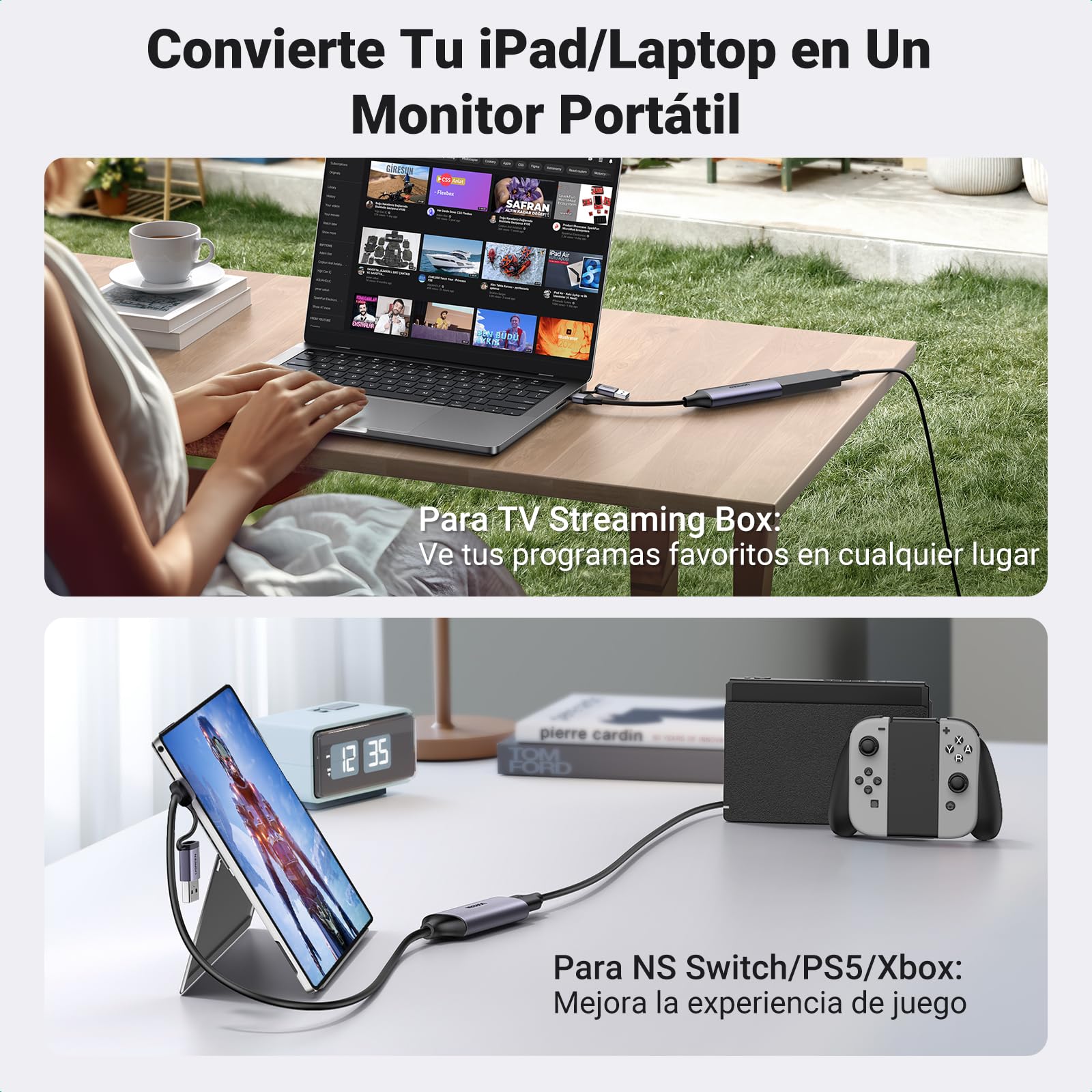 UGREEN HDMI Video Capture 4K 1080P HD 60FPS Ingresso USB C Scheda di Acquisizione per Streaming Gaming OBS Compatibile con PC Switch PS5 Xbox MacBook iPad Camera