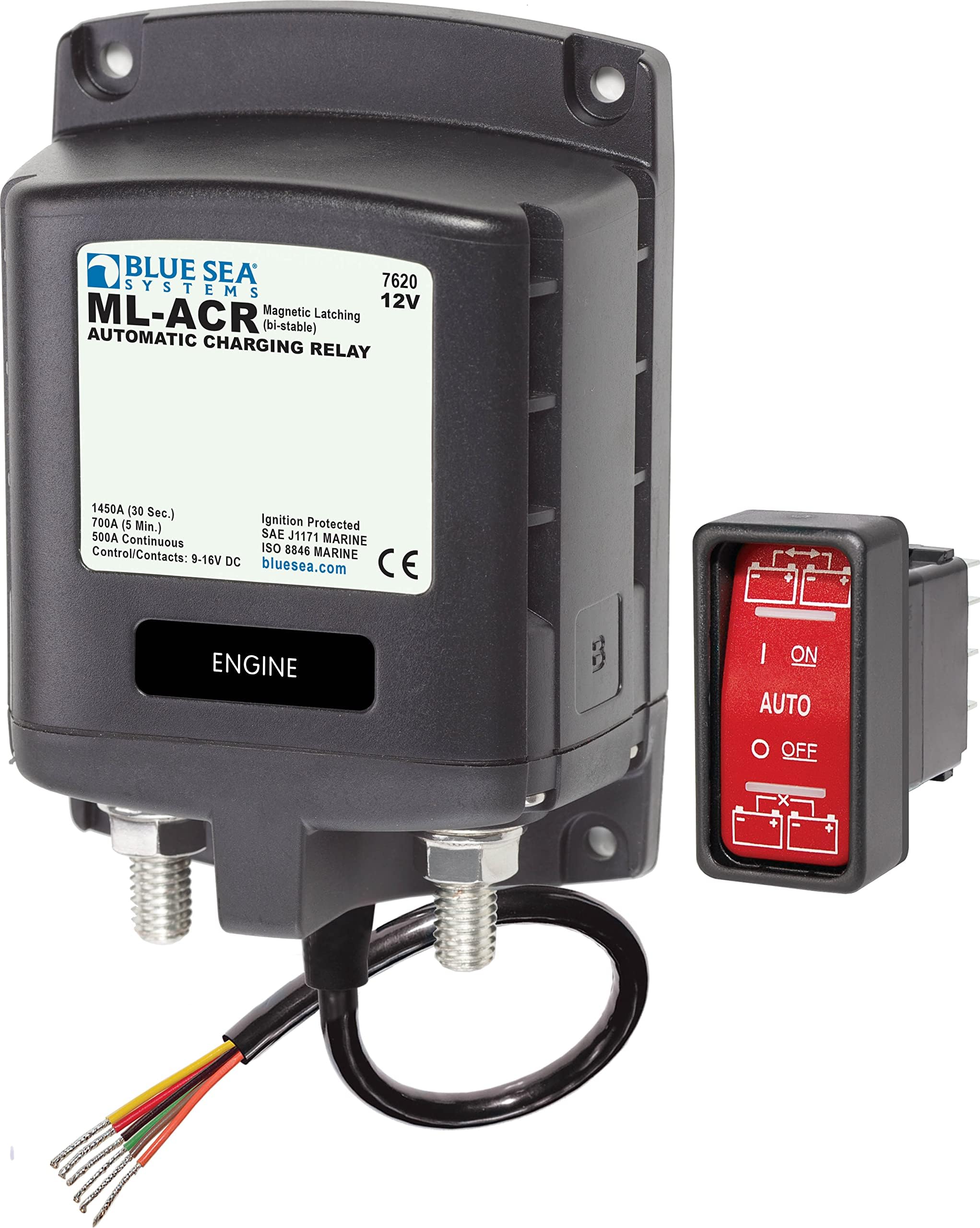 Blue Sea 7620 ML-Series Automatic Charging Relay (Magnetic Latch) 12VDC, default title