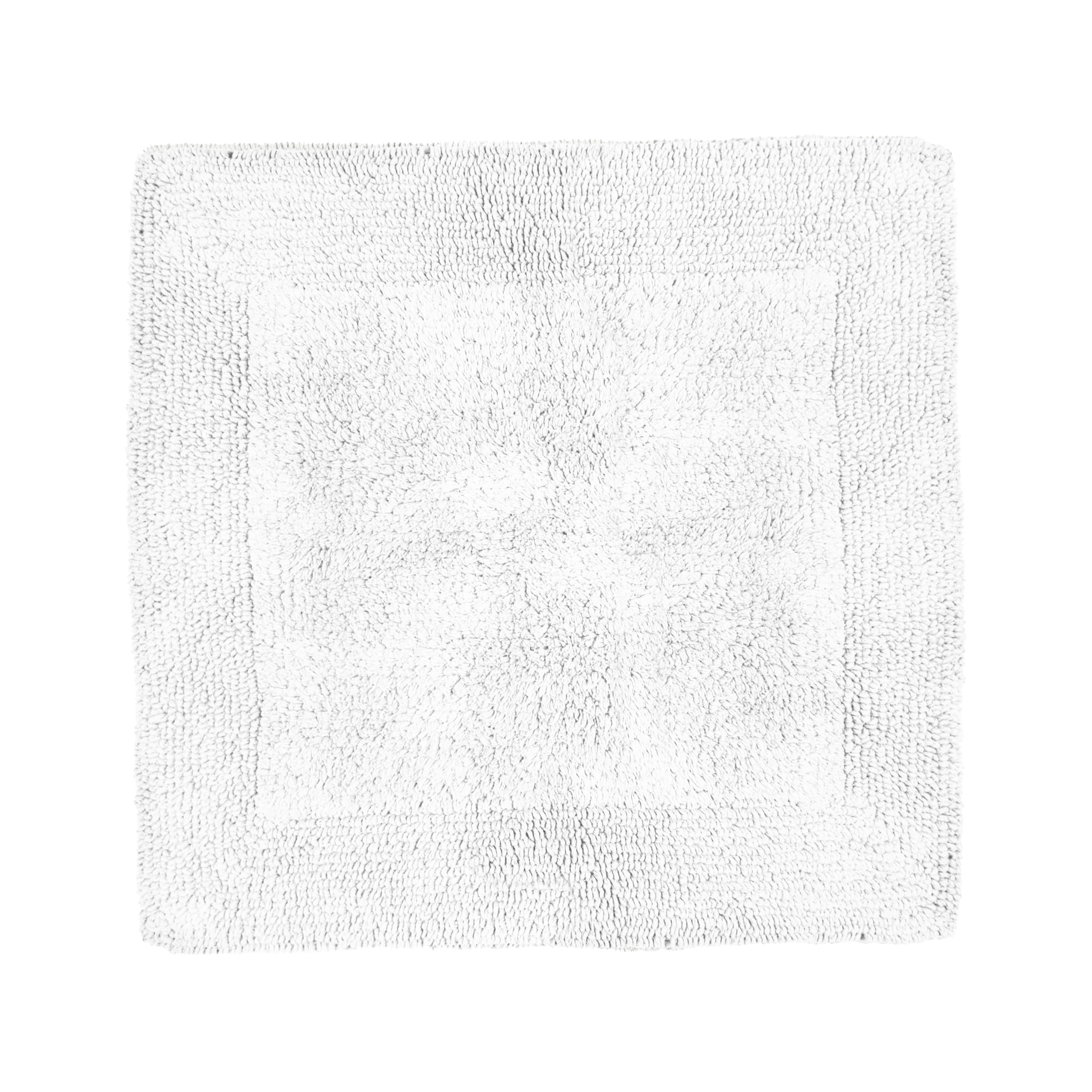 Allure Bath Fashions Elegance White Square Bath Mat 55 x 55cm