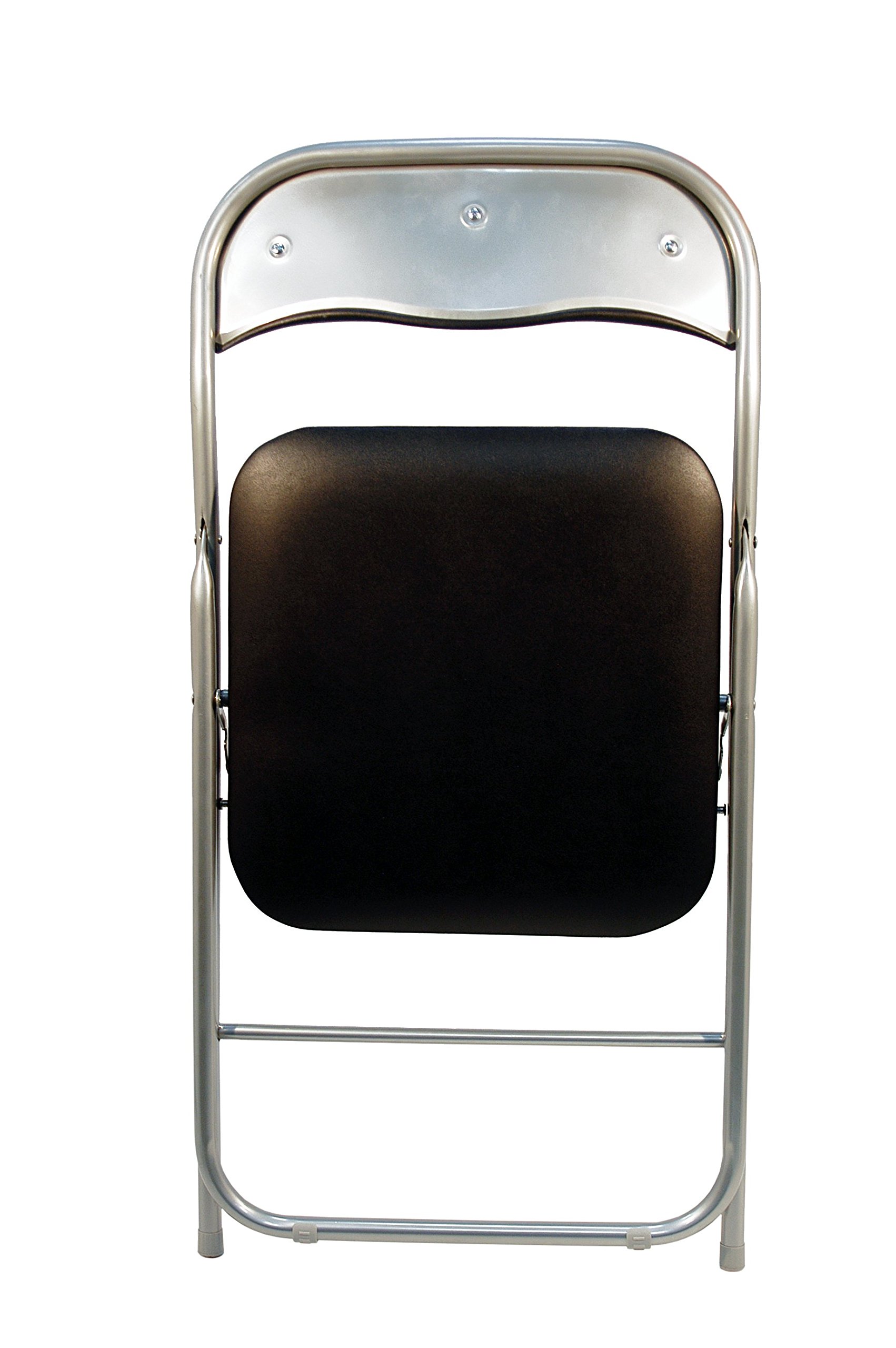 Lot De 6 Chaises Pliantes Grises – Structure Acier, Assise PVC – Dimensions 44x48x79 Cm – Idéal Pour Jardin, Fêtes, Extérieur