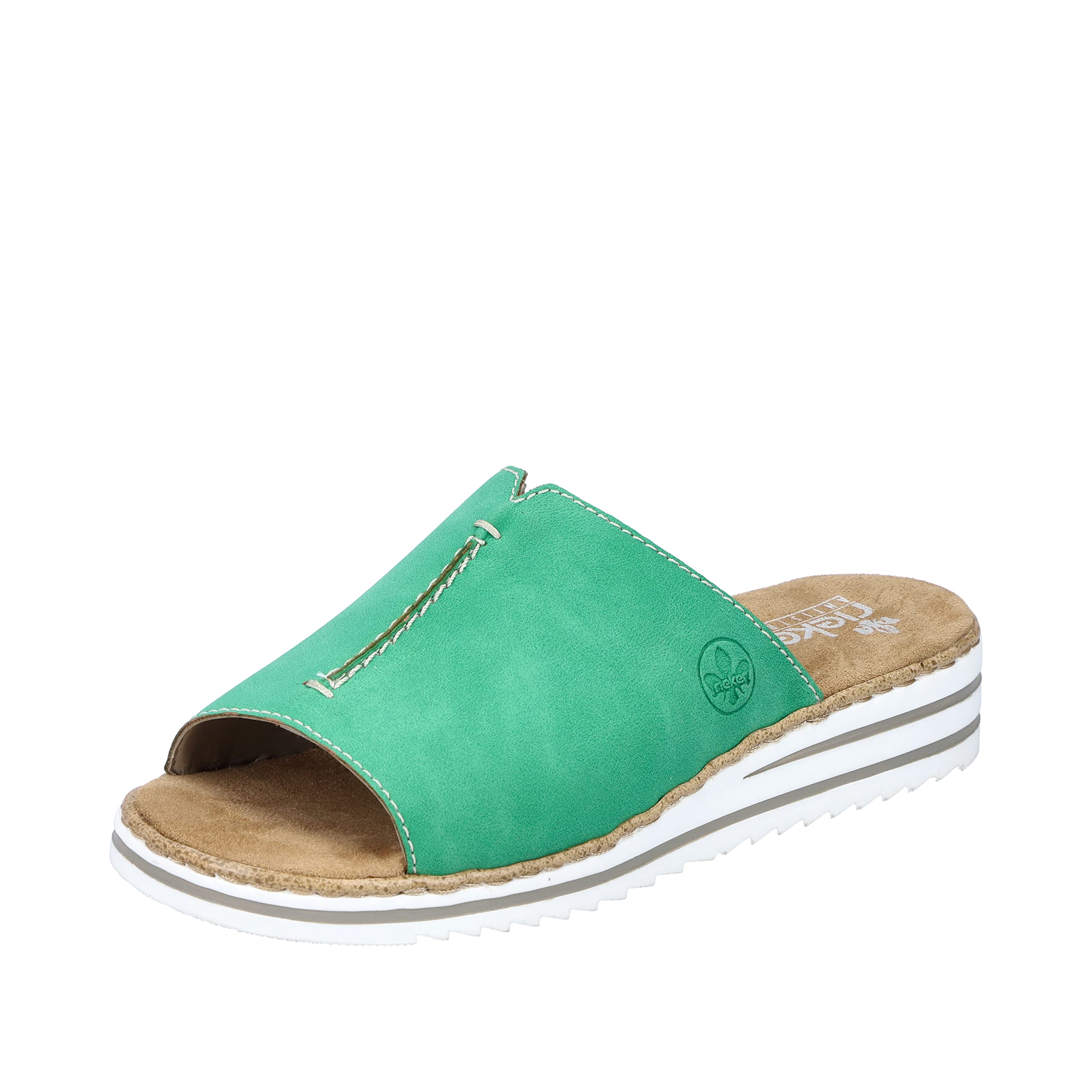 Rieker Women's V0673 Mules, Green, 3.5 UK