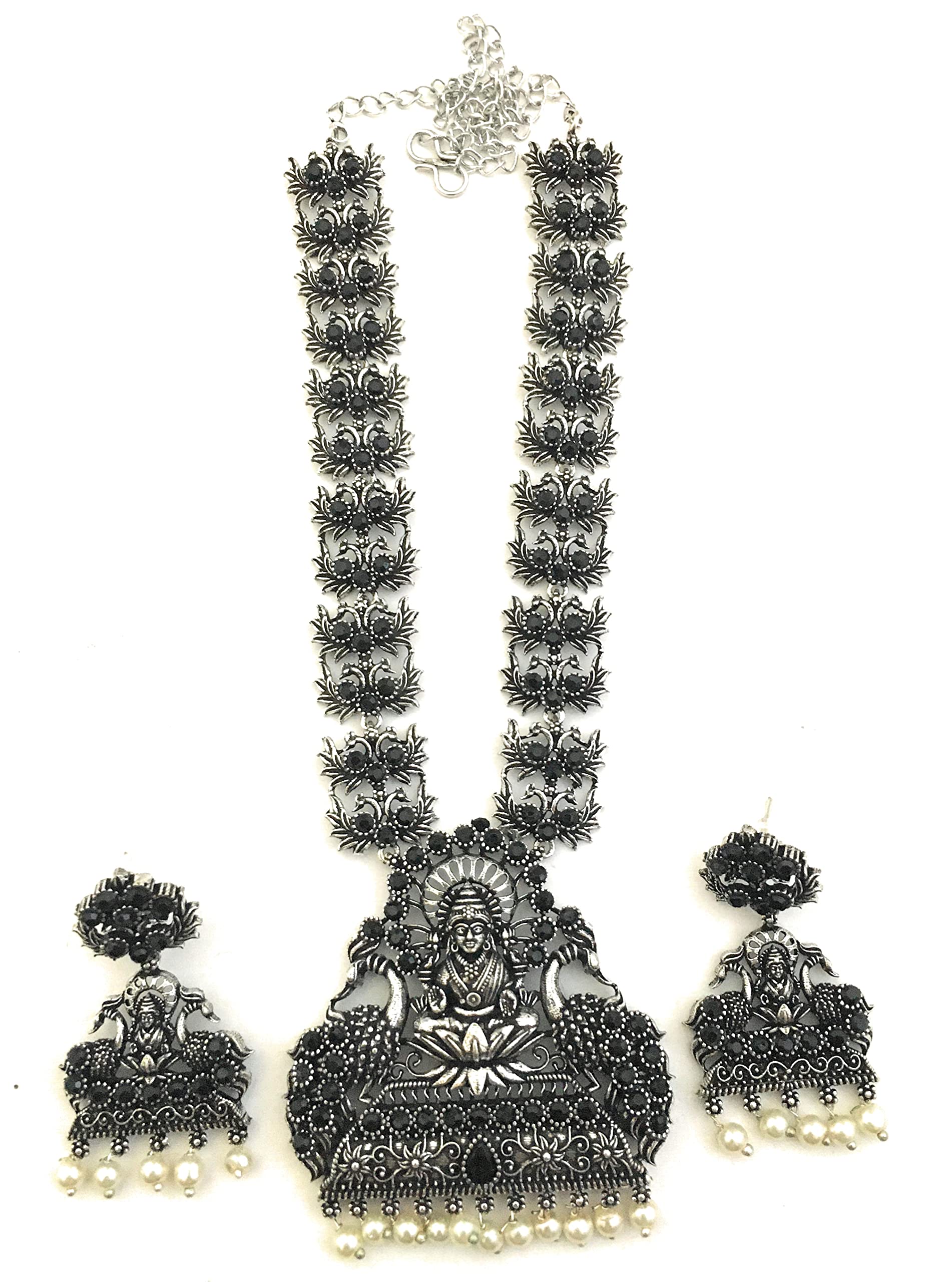 Sasitrends German Silver Stone Studded Oxidized Jewellery Set for Women & Girls (B09VHC9K8F) Amazon Price History, Amazon Price Tracker