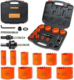 Hole Saw Kit Bi Metal with Case, General Purpose Size...