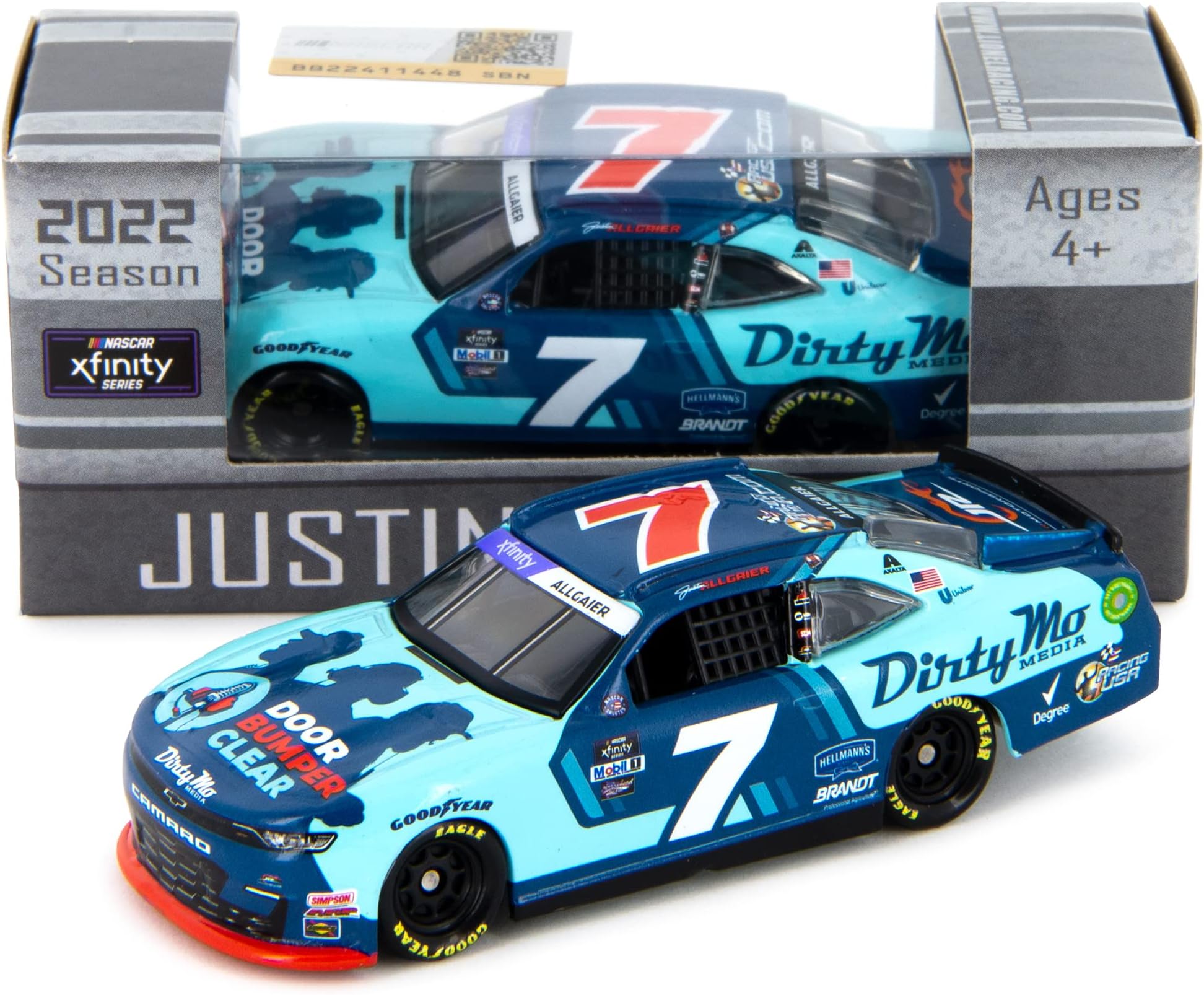 Lionel Racing Justin Allgaier 2022 Door Bumper Clear Podcast Diecast Car 1:64 Scale