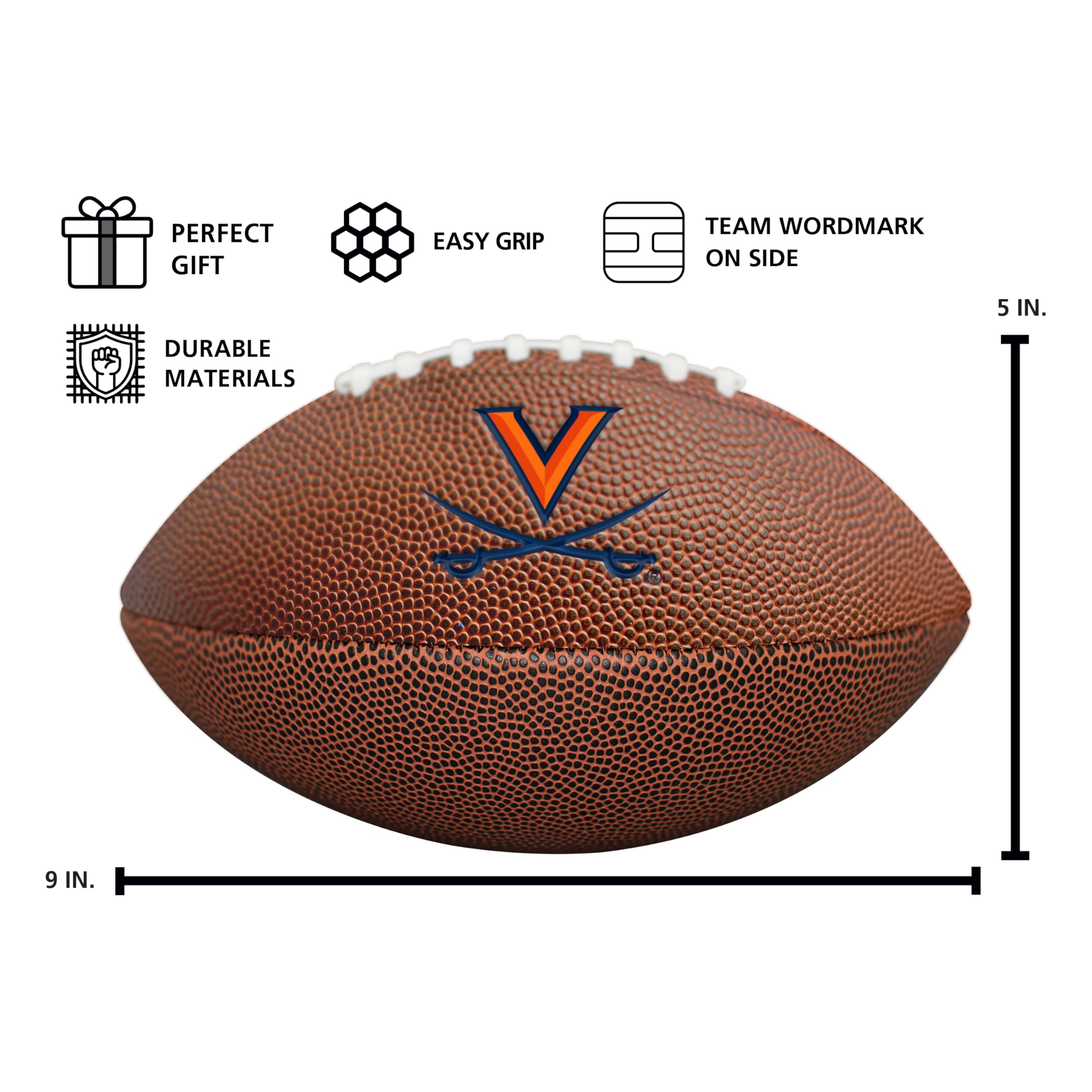 Logo Brands Virginia - Balón de fútbol Compuesto de tamaño Mini