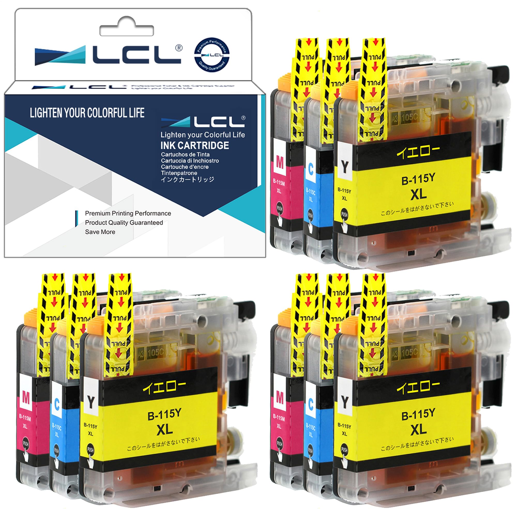Amazon.co.jp: LCL Brother LC115 LC115C LC115M LC115Y (3*3色セット
