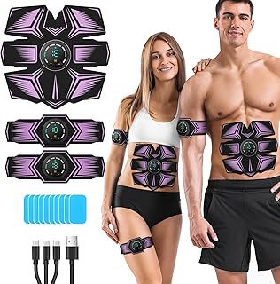 GROSBEAK EMS Abdominal Trainer Training Device, EMS Electric Muscle Stimulation, USB Rechargeable Abdominal Muscle Stimula...