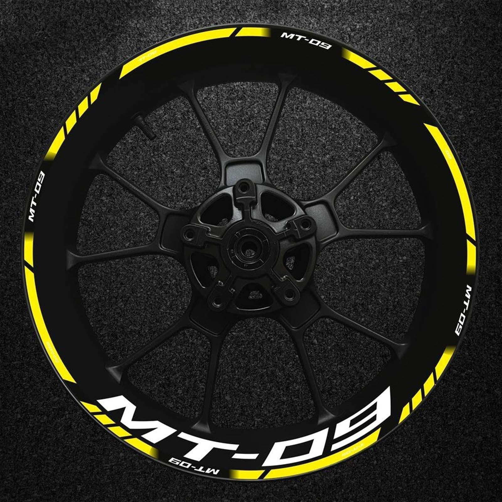 Motorcycle Accessories Wheel Stripes Sticker Rim Reflective Decoration Waterproof Decals for Yamaha Mt-09 Mt09 Decorative(Color16)