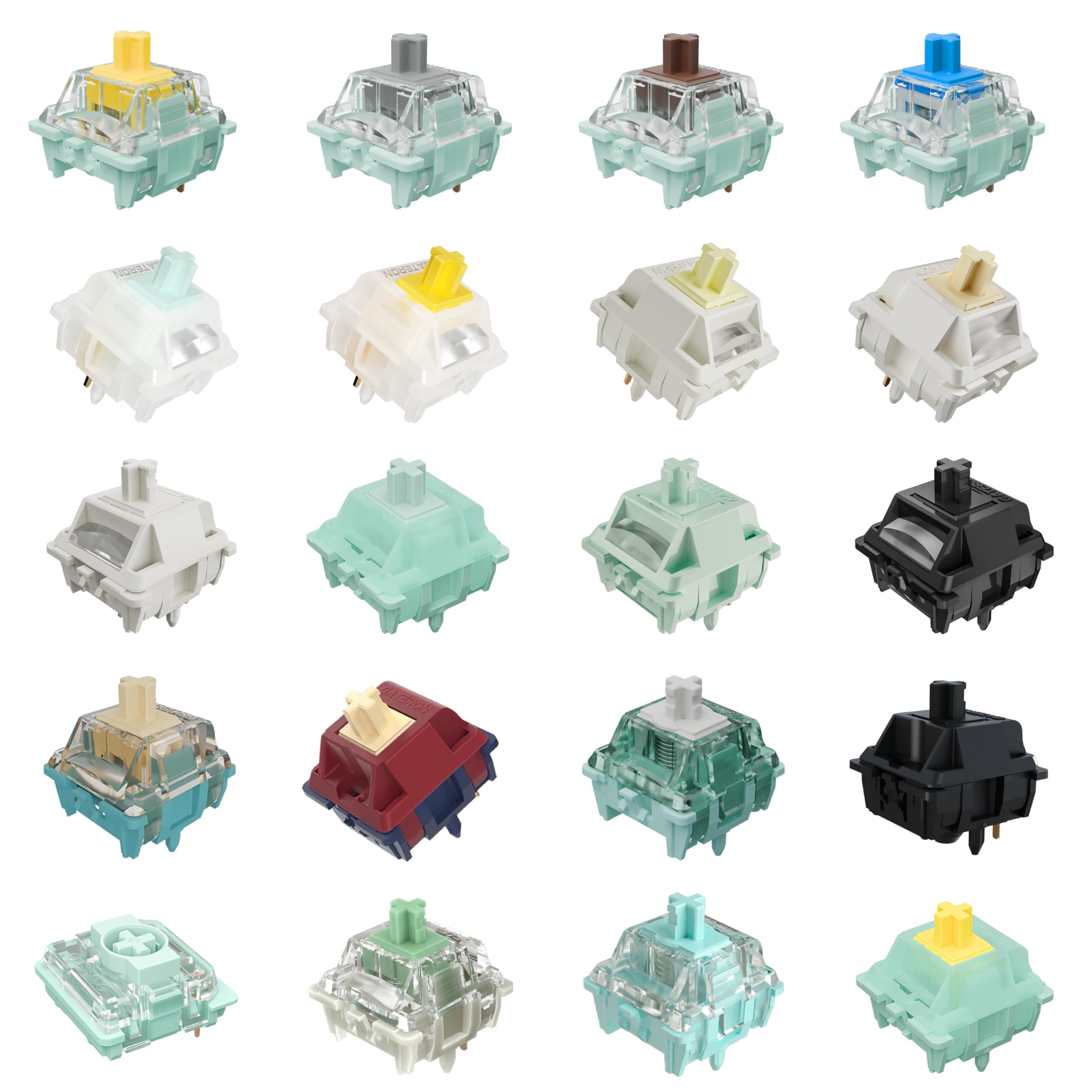 Gateron Series New and Classic Mechanical Keyboard Switches Sample Pack 20pcs