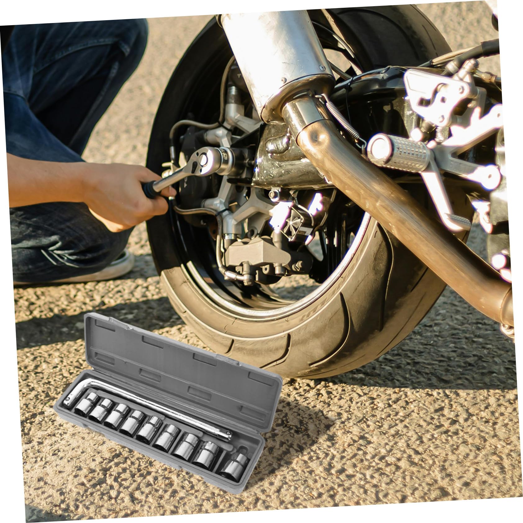 Auto Reparatur Werkzeug Set Stecknuss Satz mit Tragbarem Koffer Vielseitig für Motorrad Fahrrad Möbel Reparaturen Geeignet Mechaniker Werkzeug Komplettset