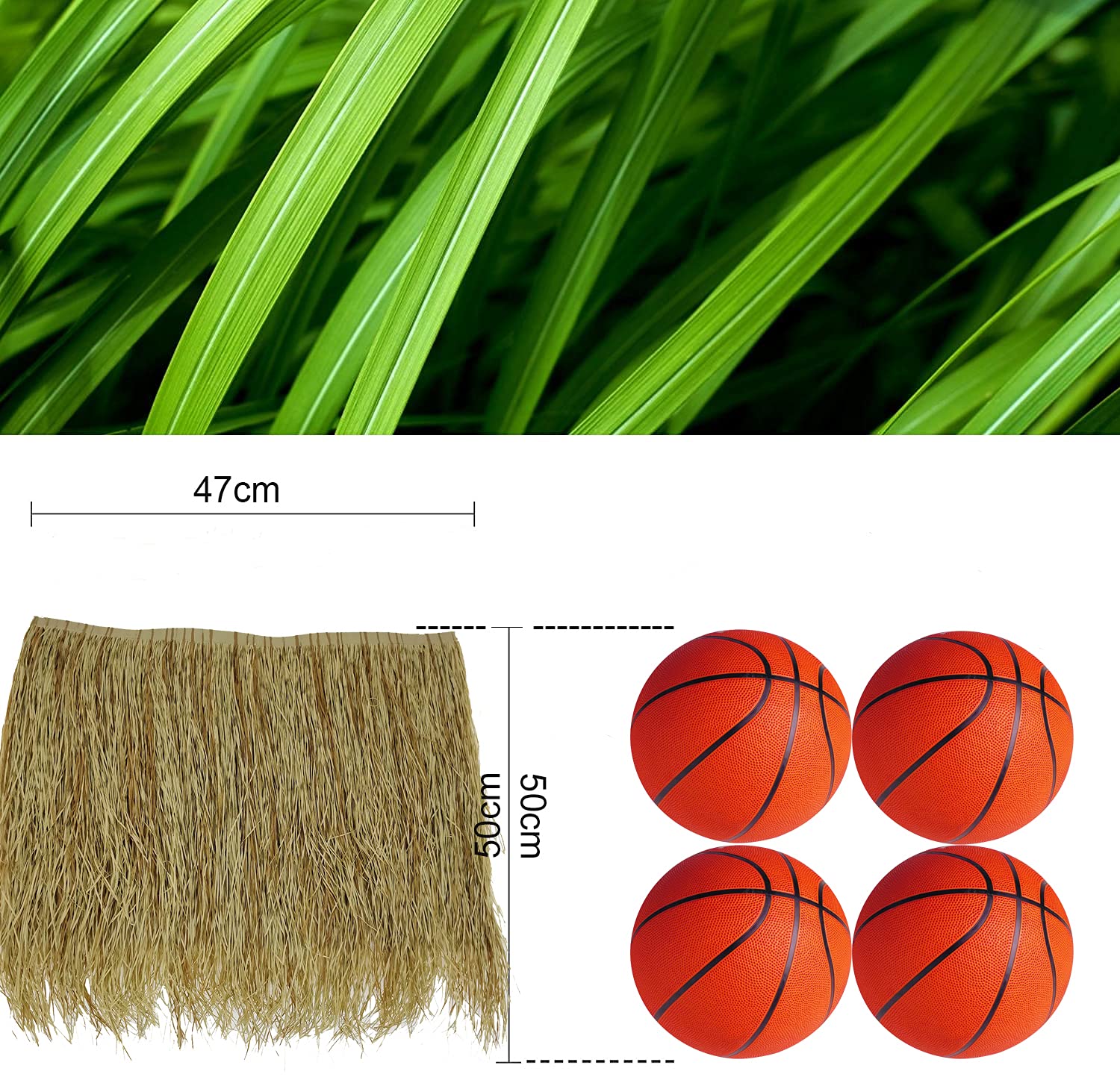 Feuerfeste Künstlicher Palmdach Paneele Grasdach,PE Keine Fäulnis Und Keine Wartung,for Tiki Bar Garten Hawaii Strandschir Mstrandschirm Holzhaus(Size:30pcs,Color:Gewöhnliches Gelb)