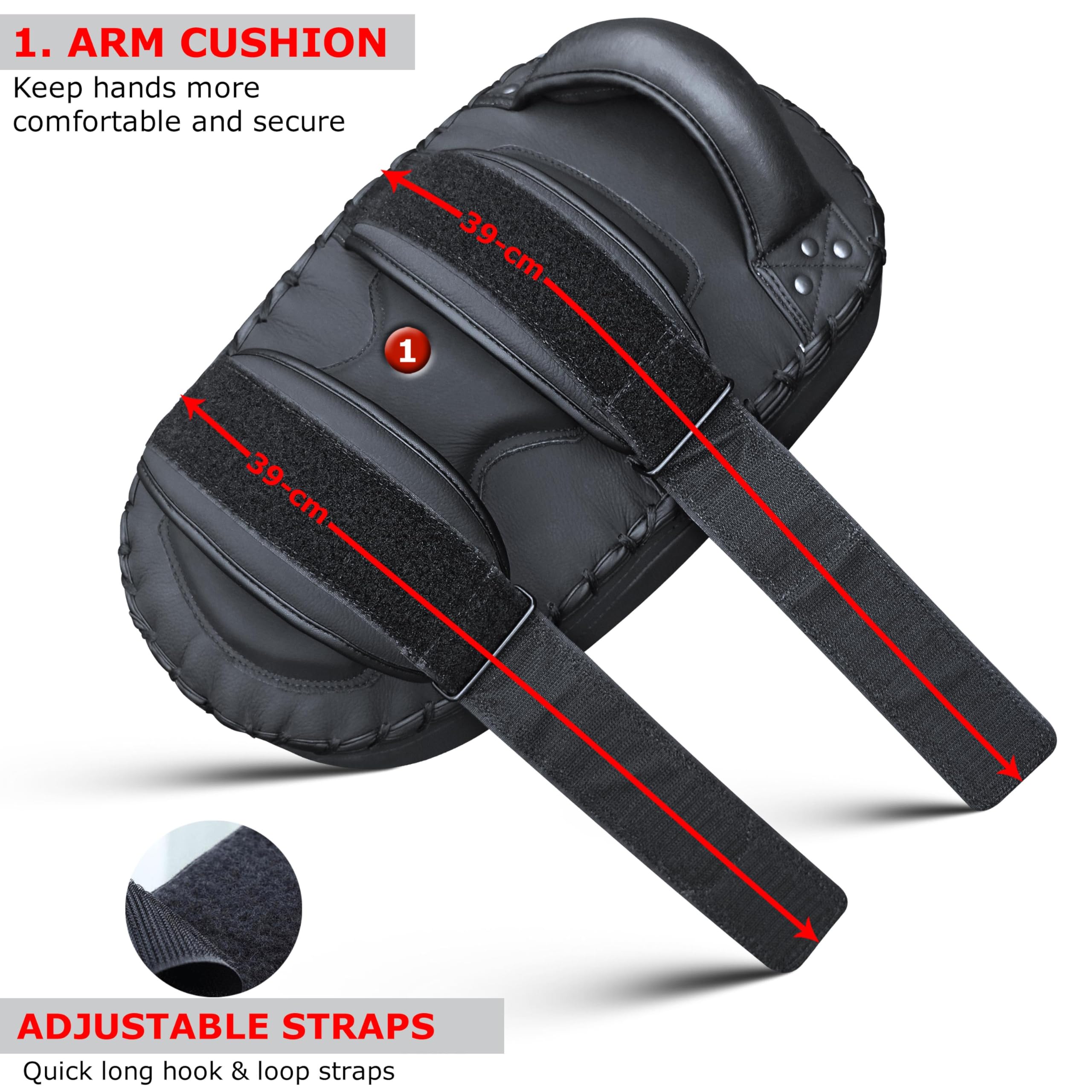 Mytra Fusion Pao Curvi in Pelle Colpitori per MMA, Kickboxing, Taekwondo, Allenamento e Arti Marziali Scudo Kick Pad Thai X 1 Unità Singola