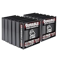 Vista 126 de Samsill Carpeta duradera de 3 anillos de 1 pulgada, fabricada en Estados Unidos, carpeta de anillos en D, cubierta transparente personalizable