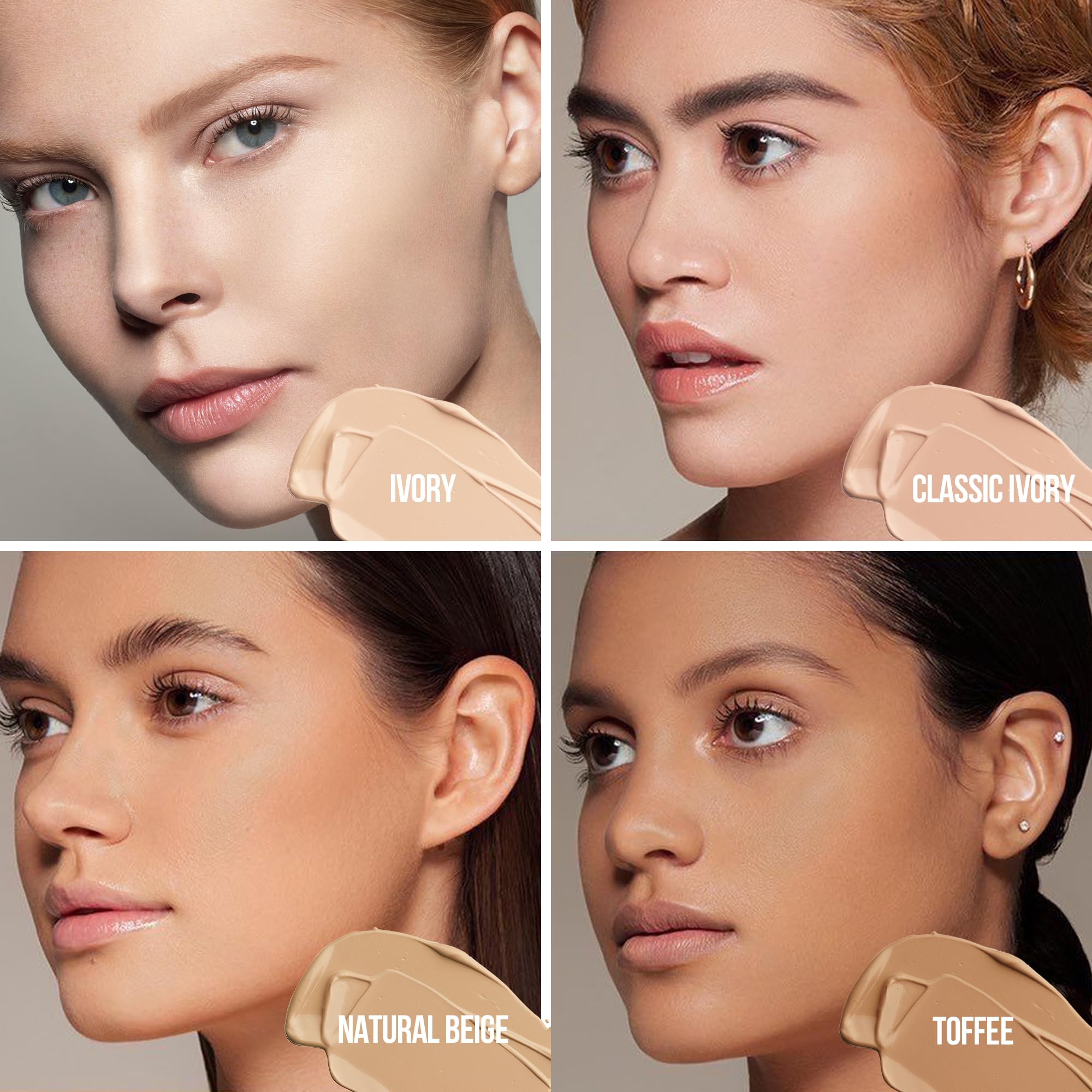 Base de Maquillaje Impermeable Acabado Mate Larga Duradero 30g Beige