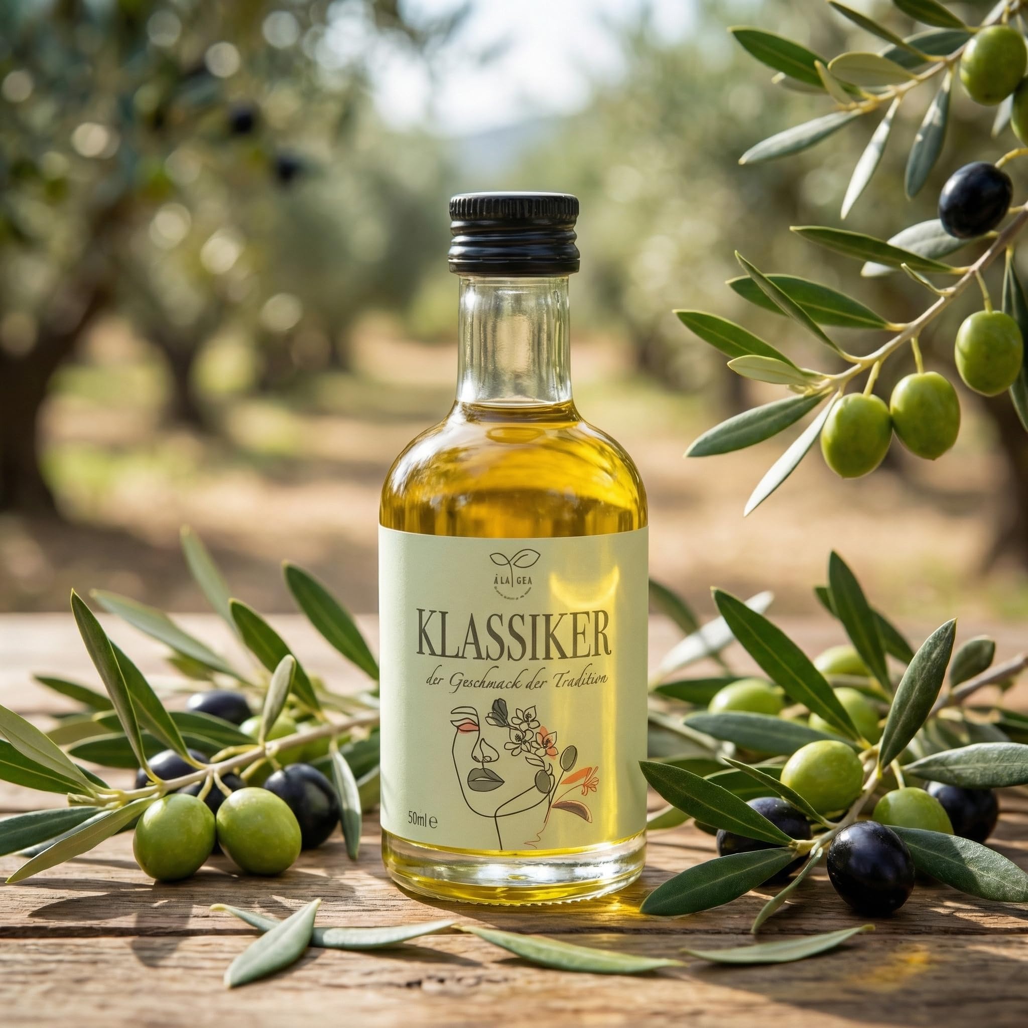 Á LA GEA Geschenkset Premium Aromatisiertes Olivenöl Chili Knoblauch Rosmarin Klassisch Mediterranes Gourmet Tasting Set